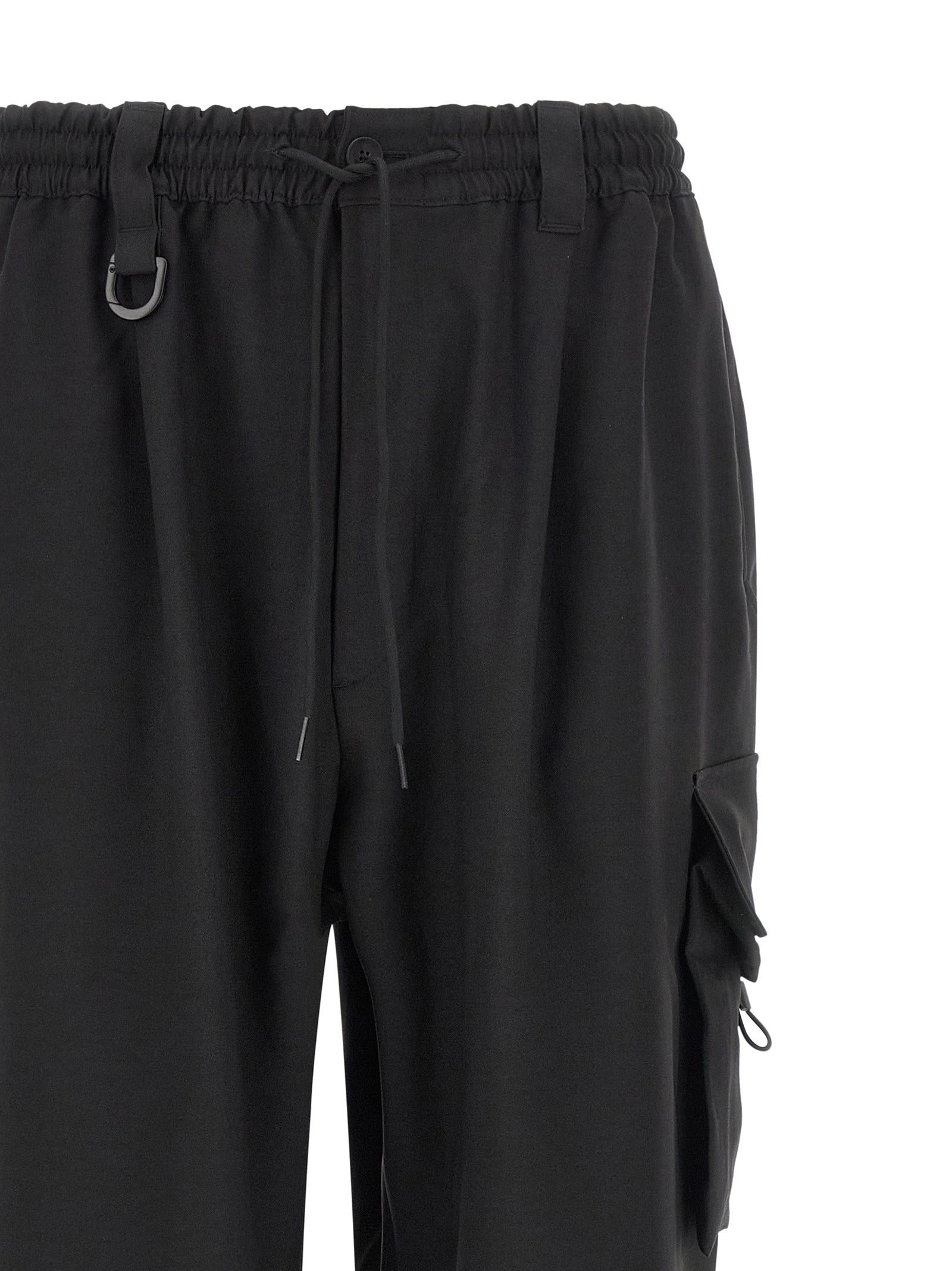 Y-3 Black Polyester Cargo Men's Pants