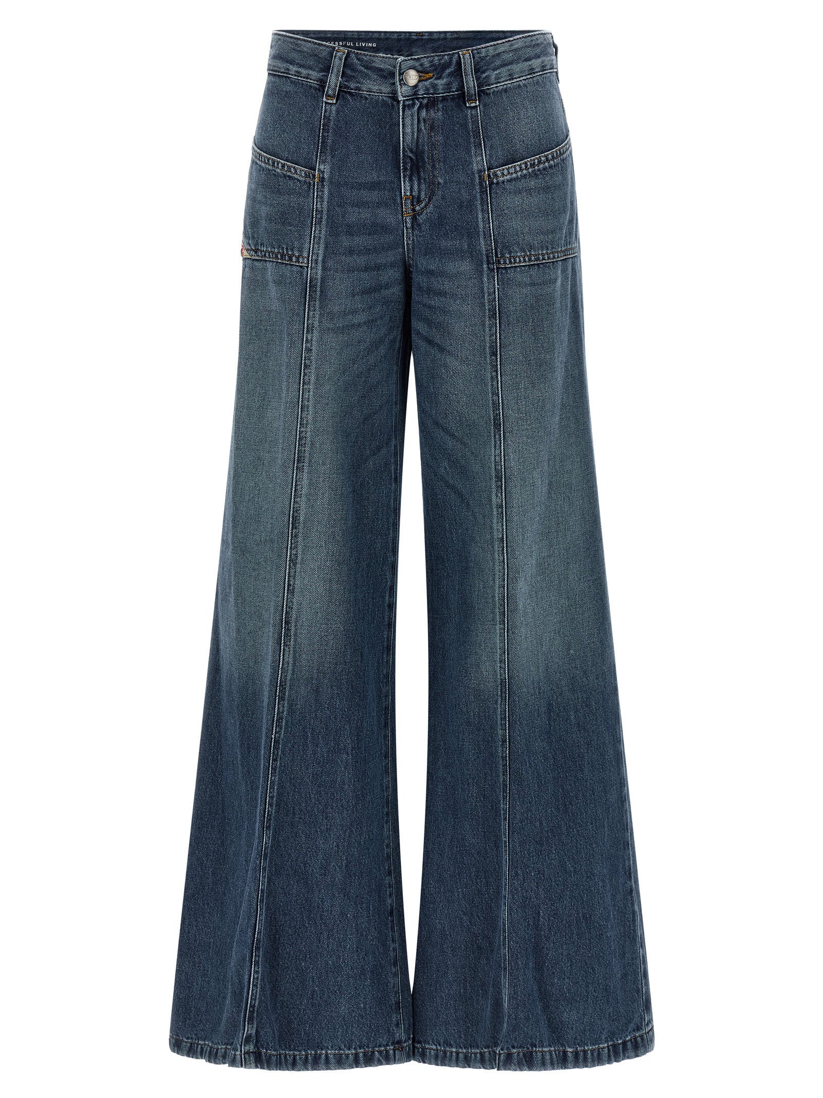 Diesel Blue Cotton Flared Women's Jeans