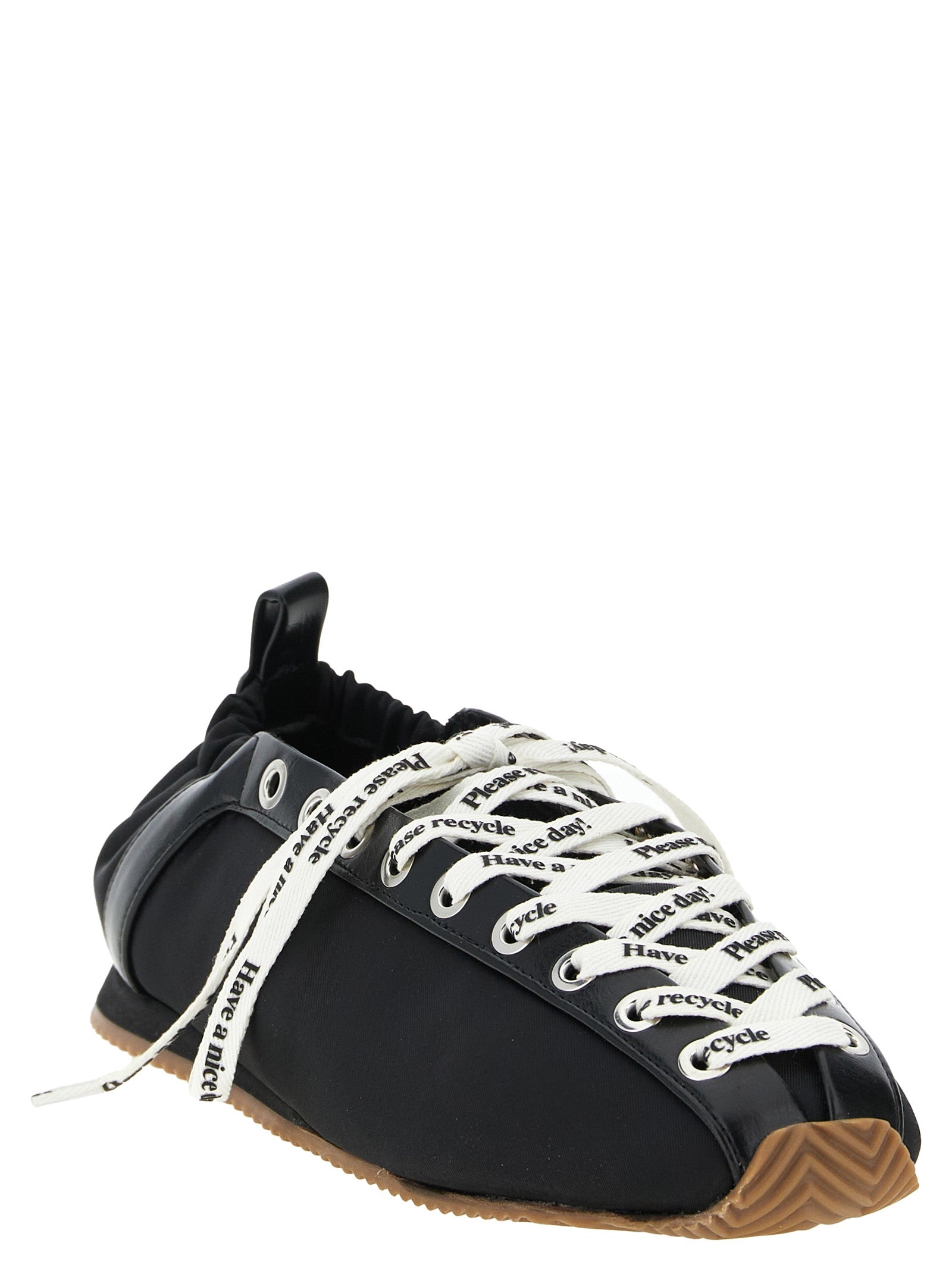 Ganni Black Polyamide Ballet Women's Flats