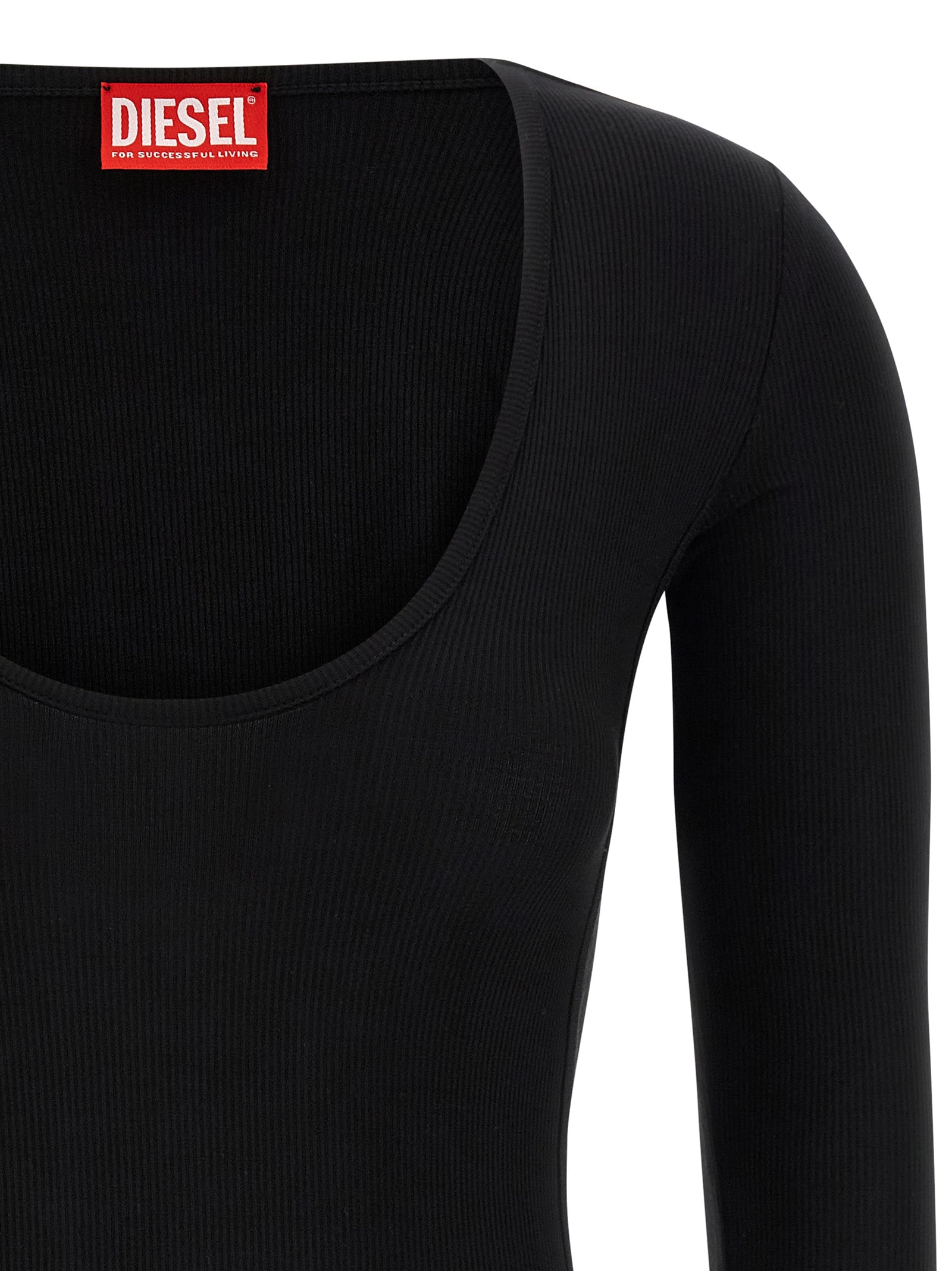 Diesel Black Viscose Women's Bodysuit