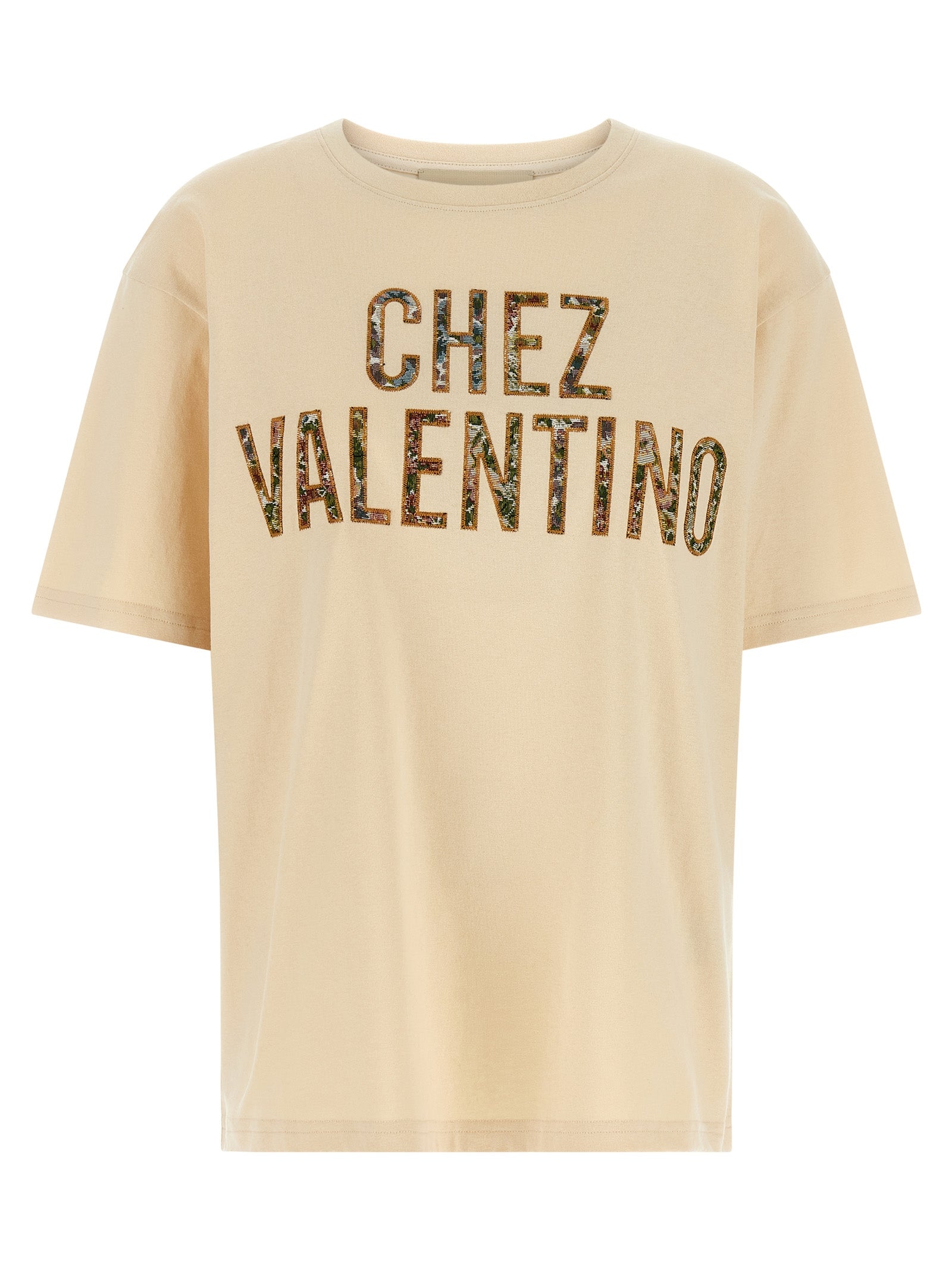 Valentino Garavani Beige Cotton Women's T-Shirt