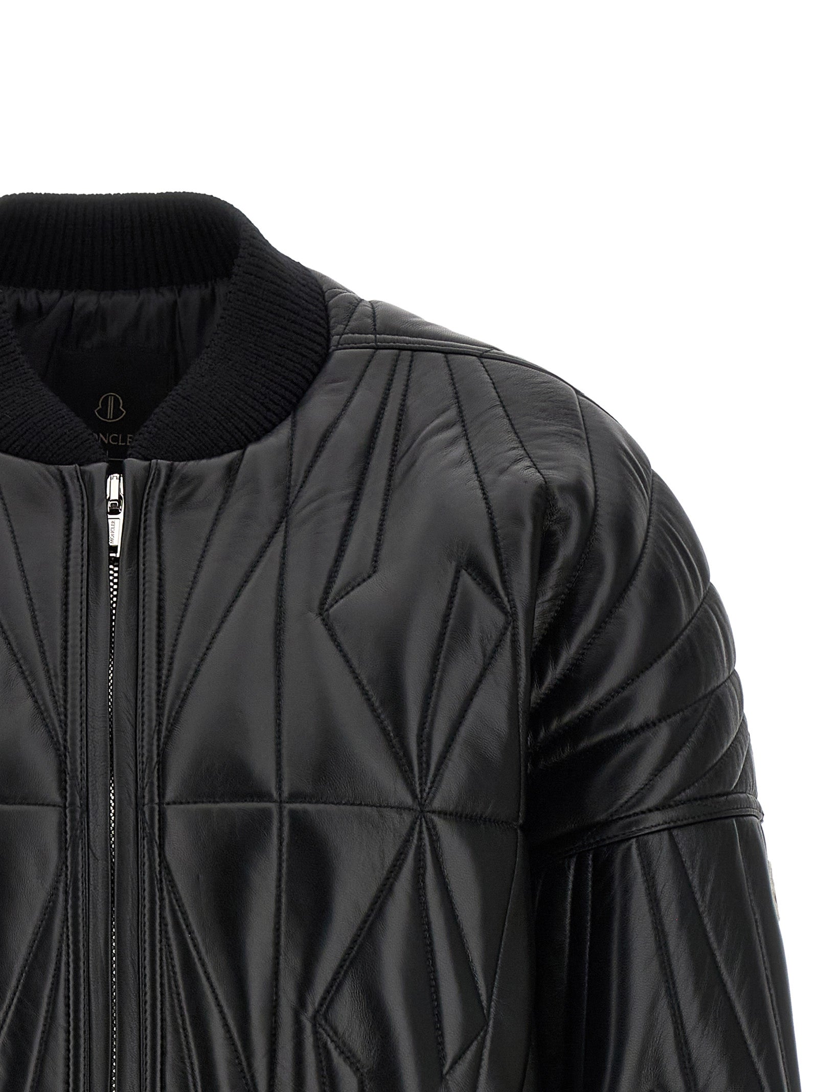 Rick Owens Black Lamb Leather Leather Men's Jacket
