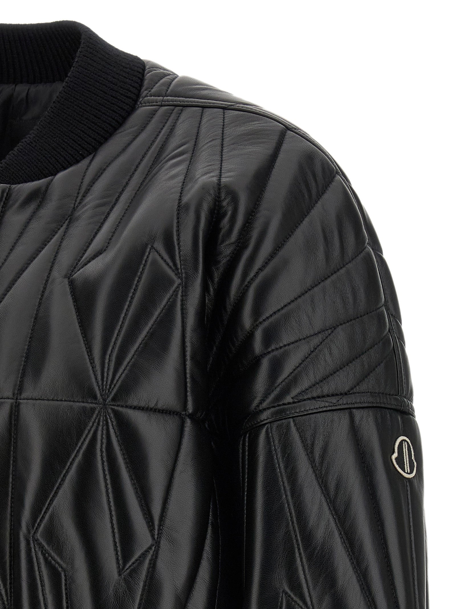 Rick Owens Black Lamb Leather Leather Men's Jacket