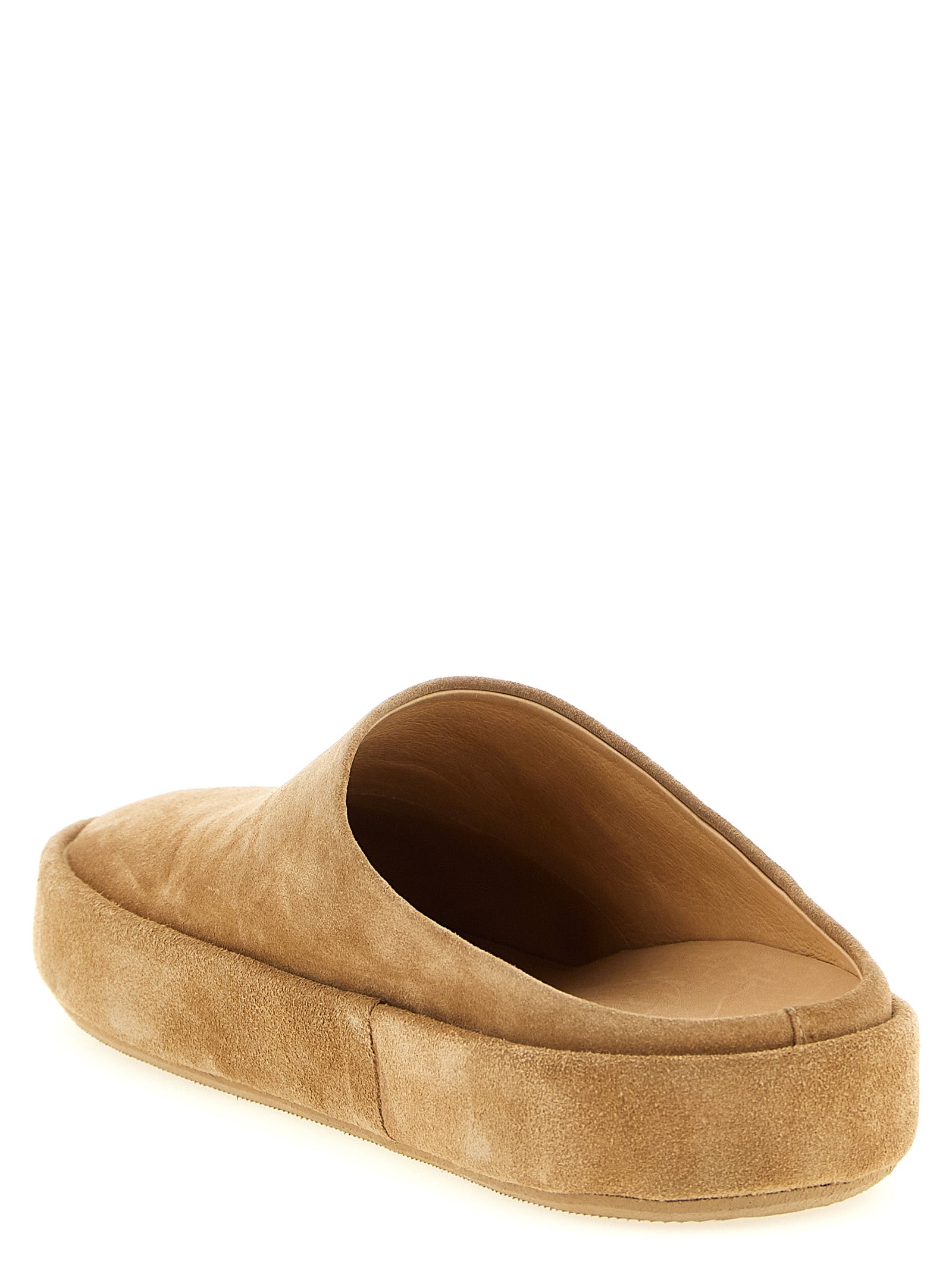 Marsell Beige Calfskin Men's Mules