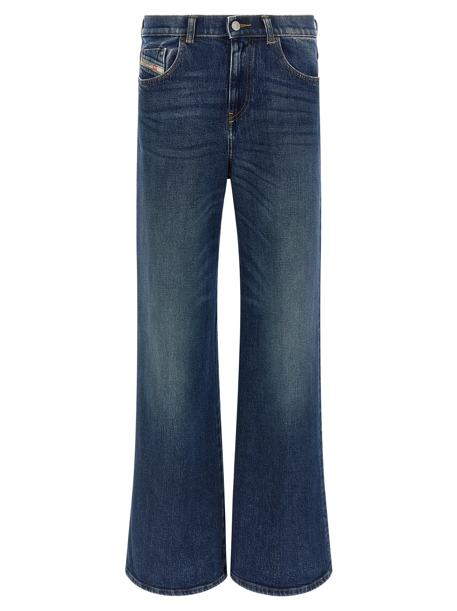 Diesel Blue Cotton Flared Women's Jeans