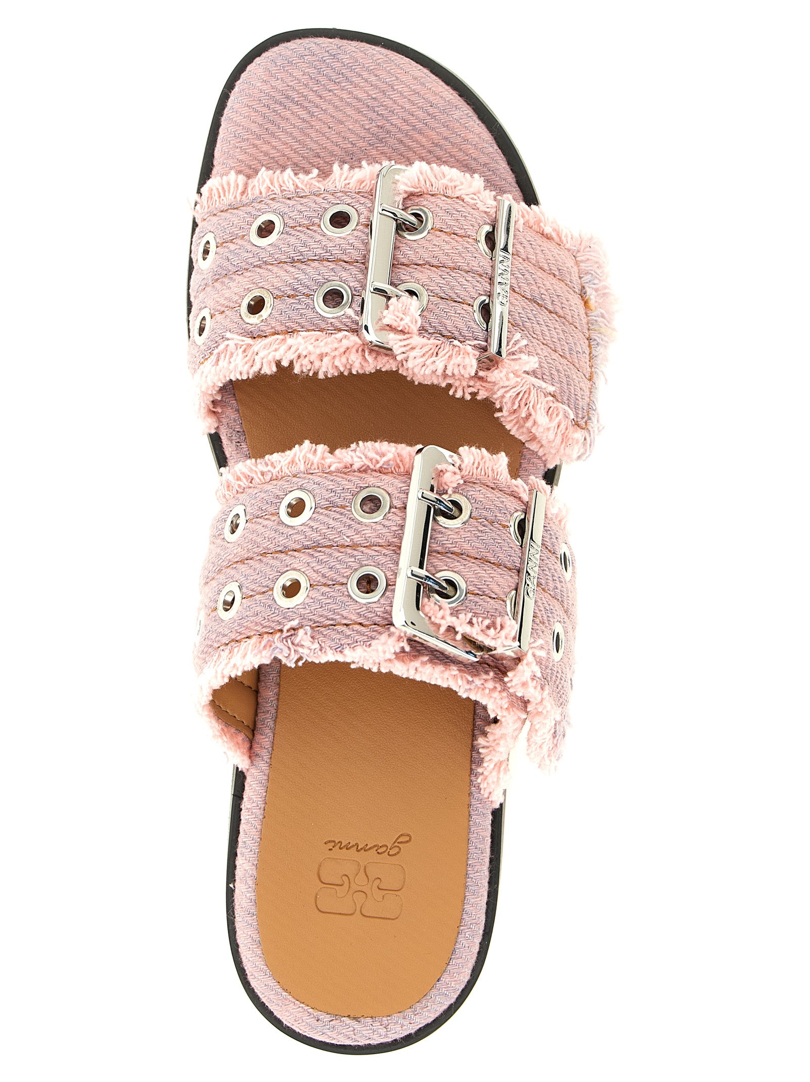 Ganni Multicolor Organic Cotton Women's Slides