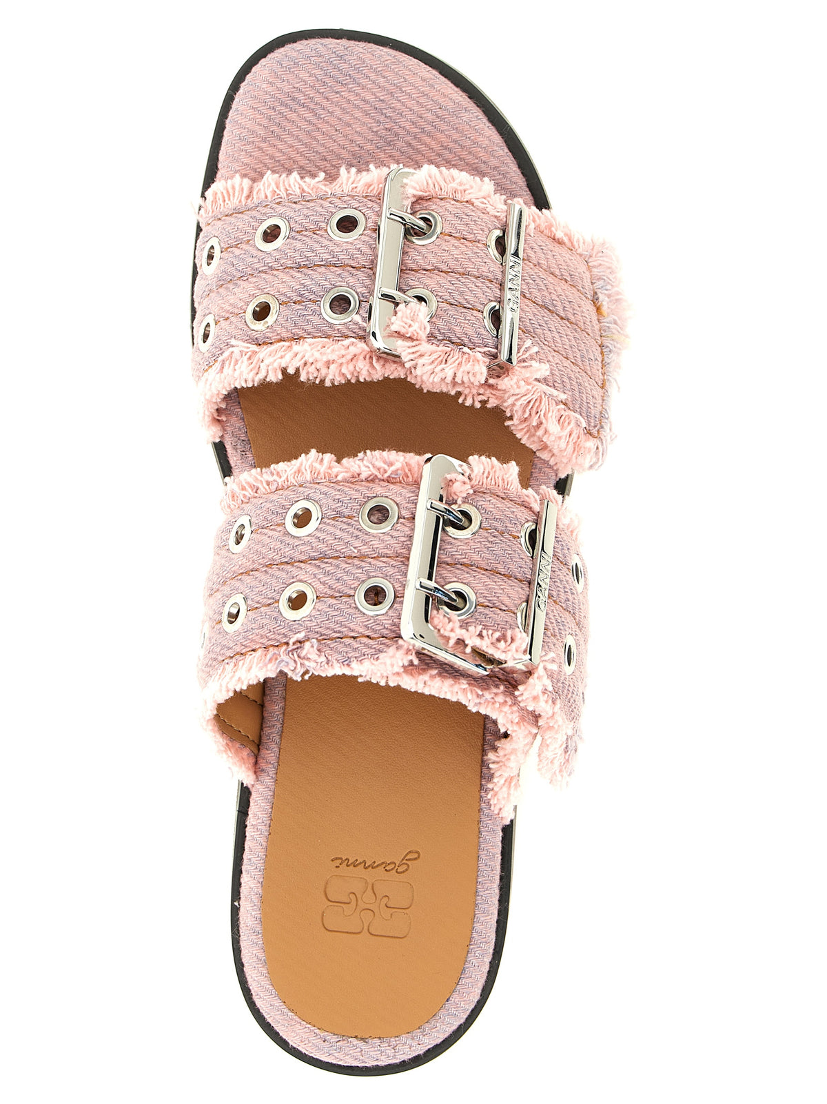 Ganni Multicolor Organic Cotton Women's Slides