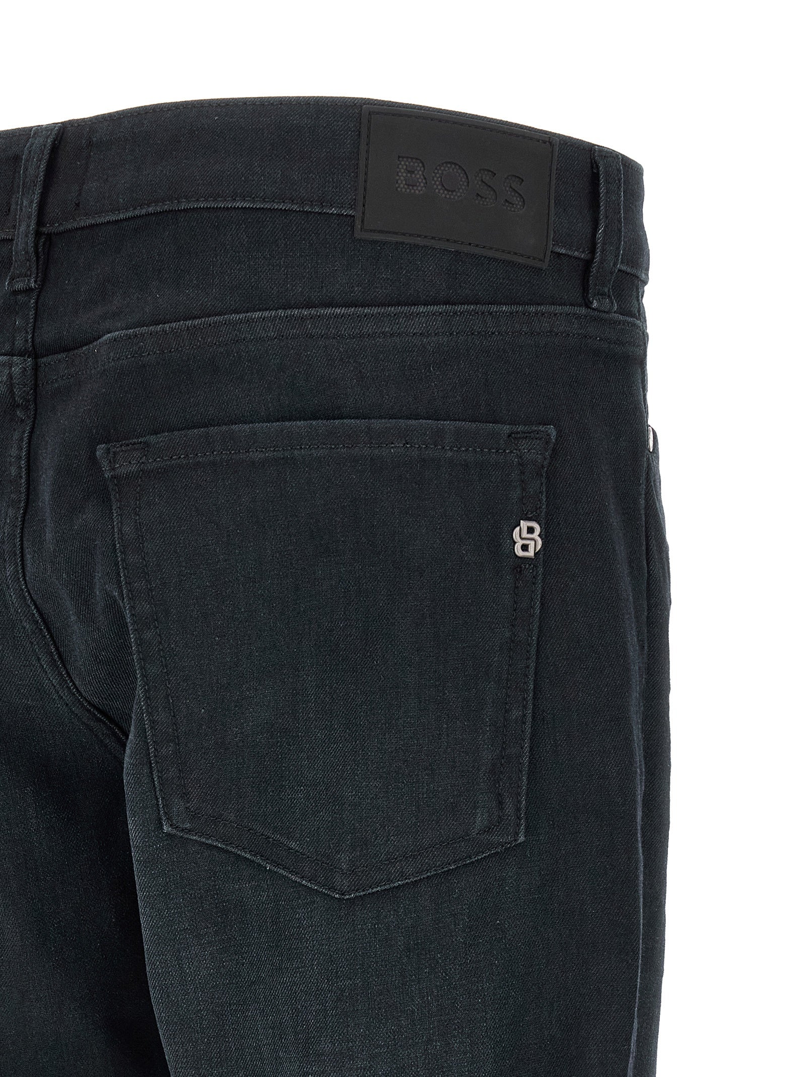 Hugo Boss Blue Cotton Straight-Leg Men's Jeans