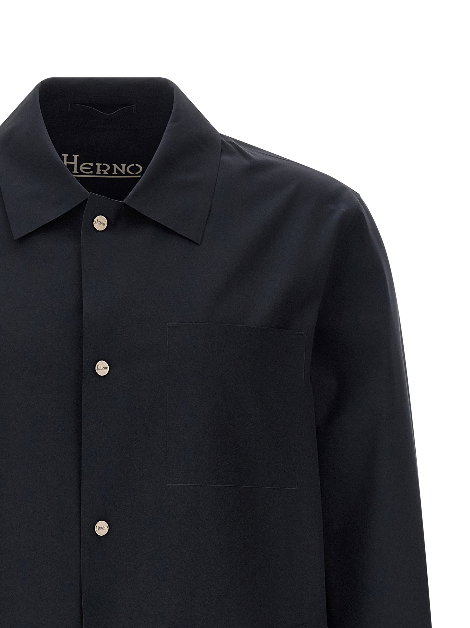 Herno Blue Polyamide Shell Men's Jacket