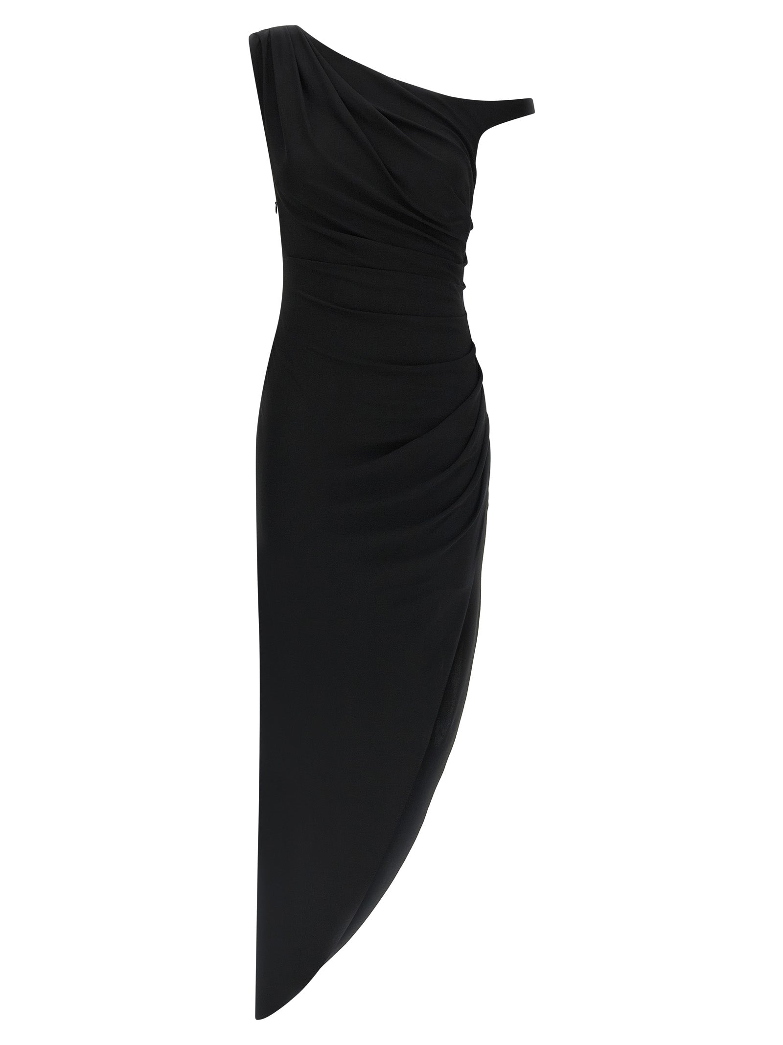 Elisabetta Franchi Black Viscose Midi Women's Dress