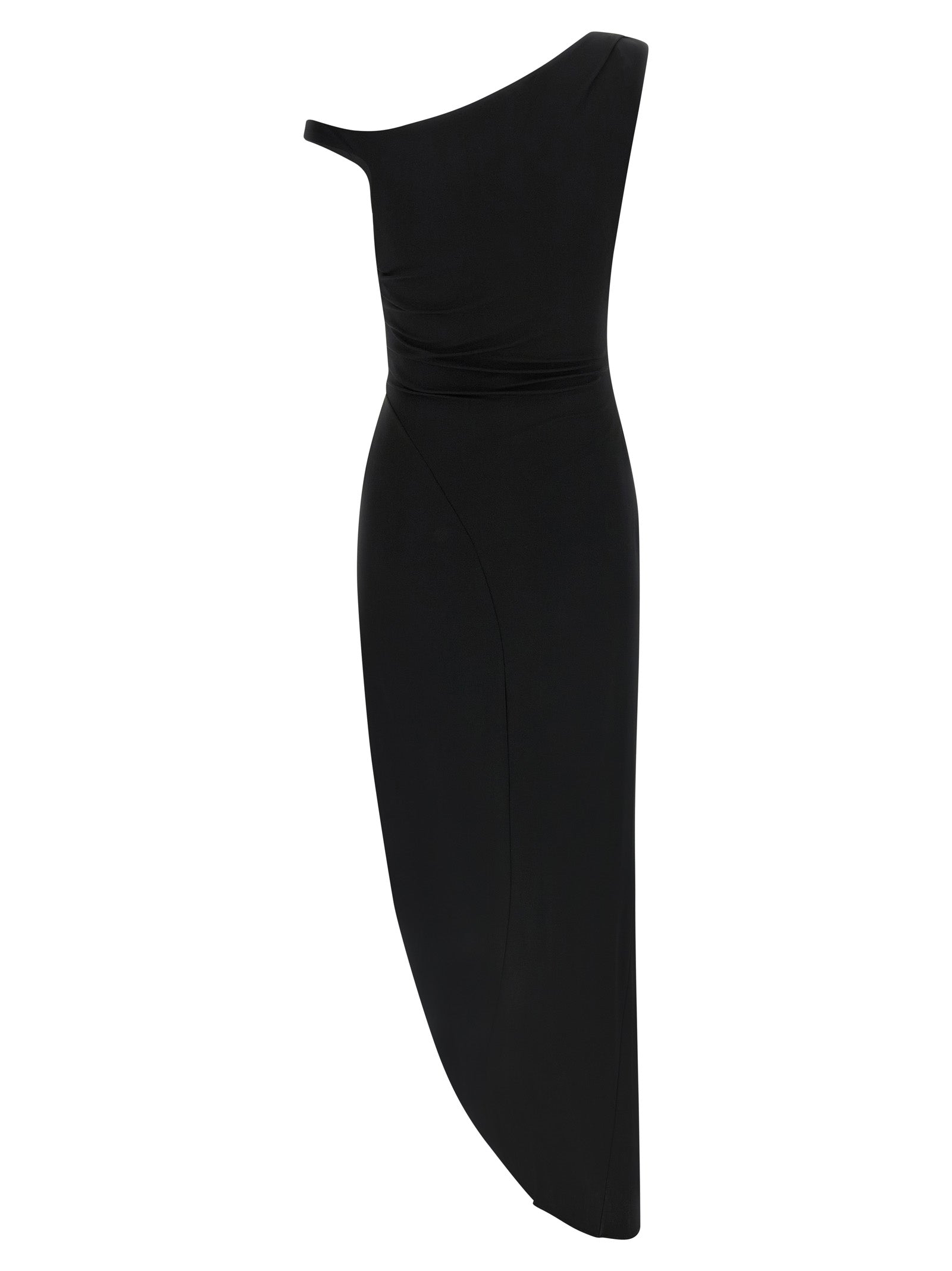 Elisabetta Franchi Black Viscose Midi Women's Dress