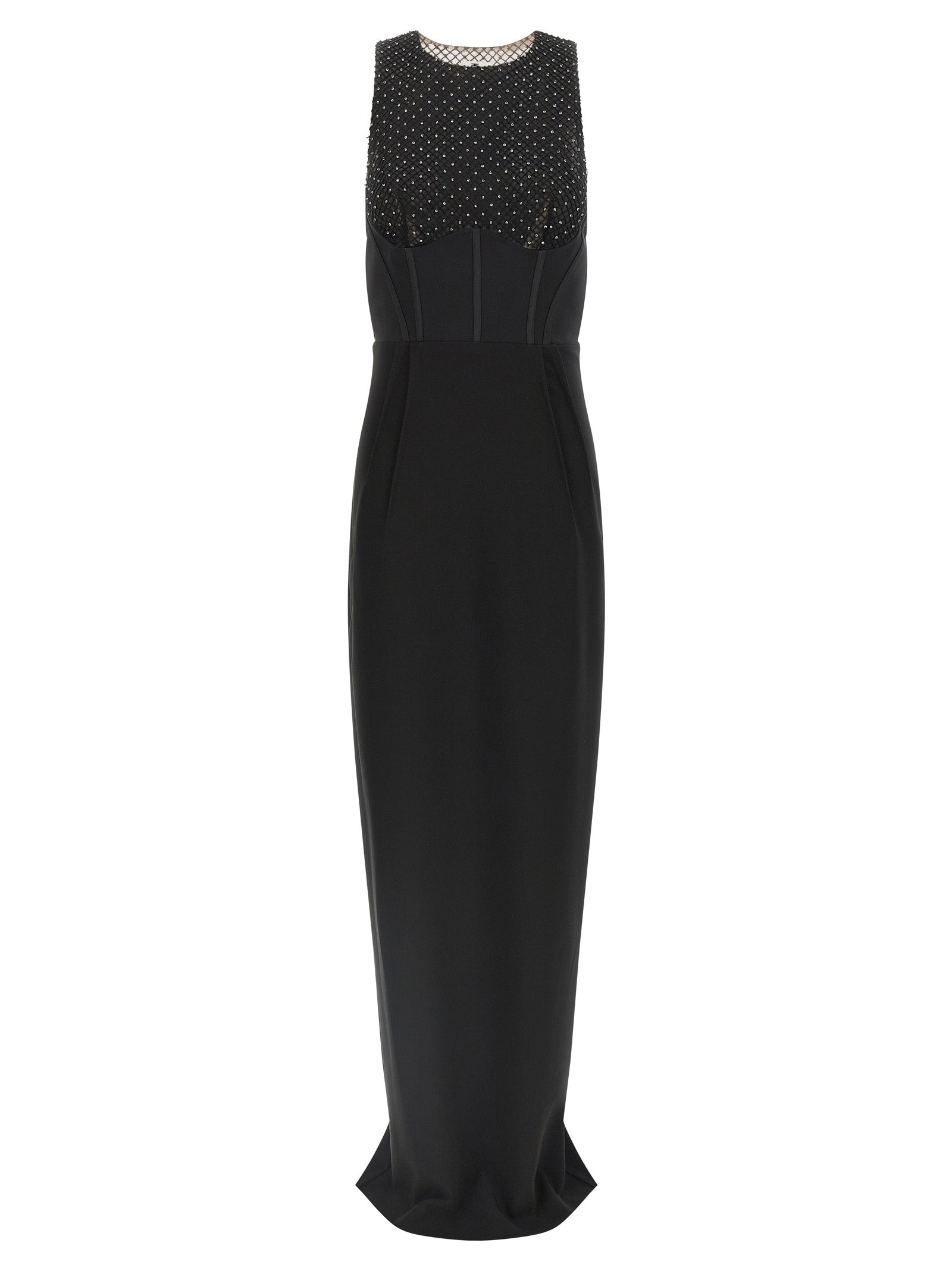 Elisabetta Franchi Black Polyester Long Women's Dress