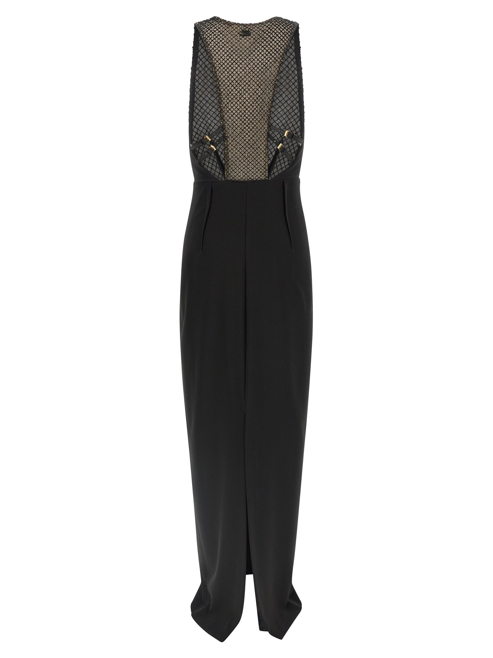 Elisabetta Franchi Black Polyester Long Women's Dress