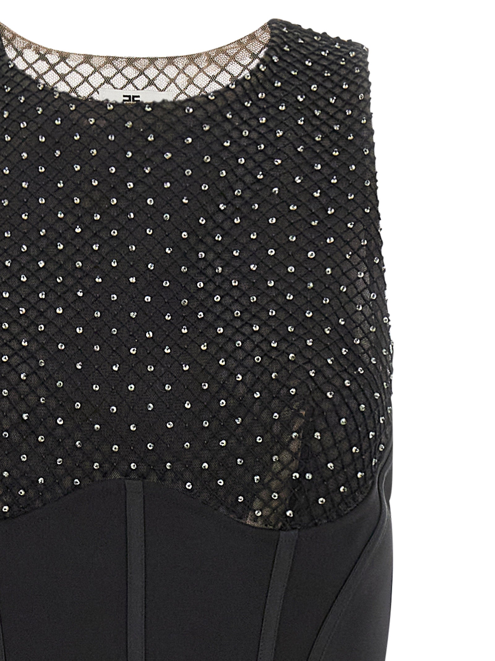 Elisabetta Franchi Black Polyester Long Women's Dress