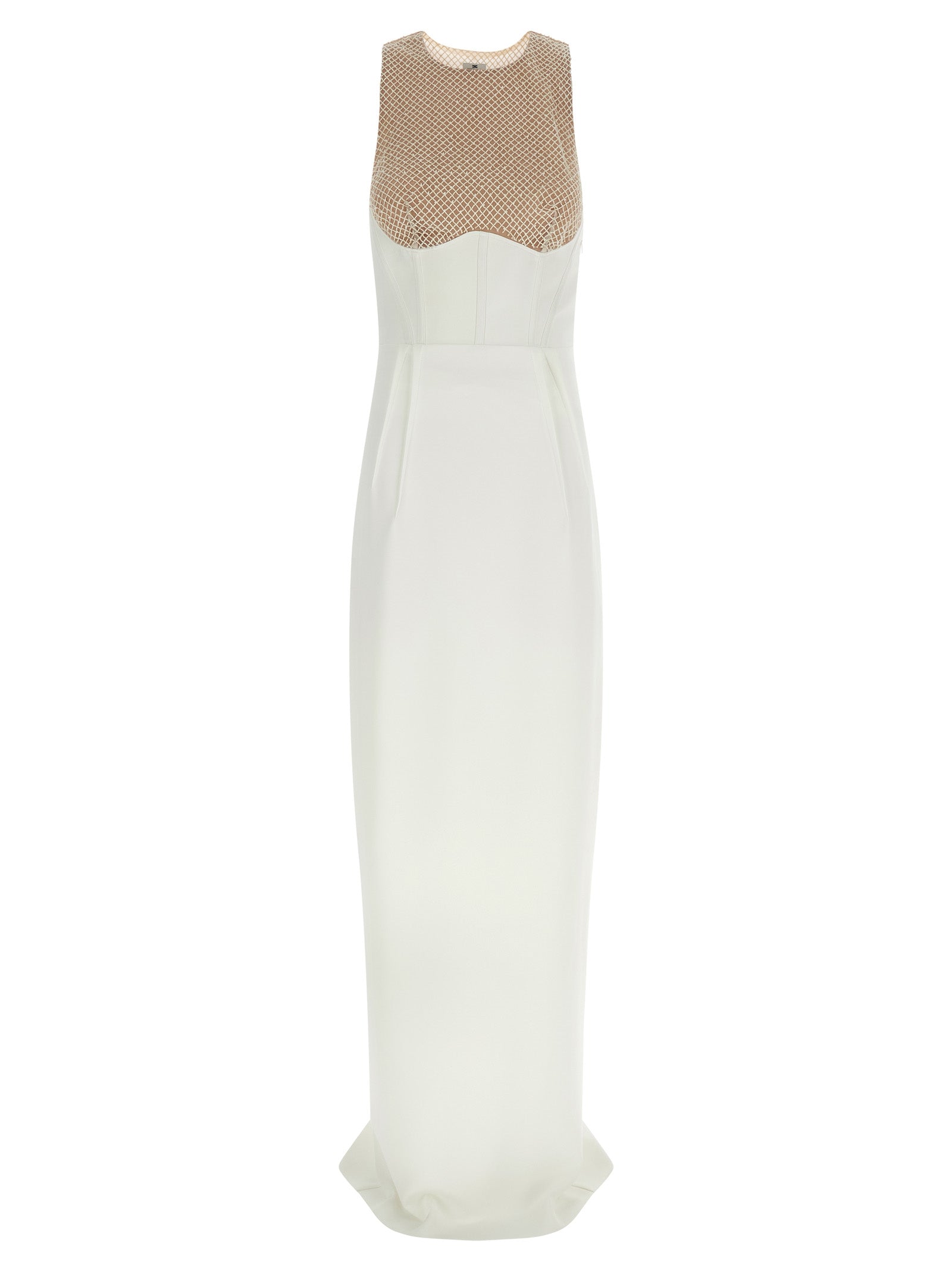 Elisabetta Franchi White Polyester Long Women's Dress