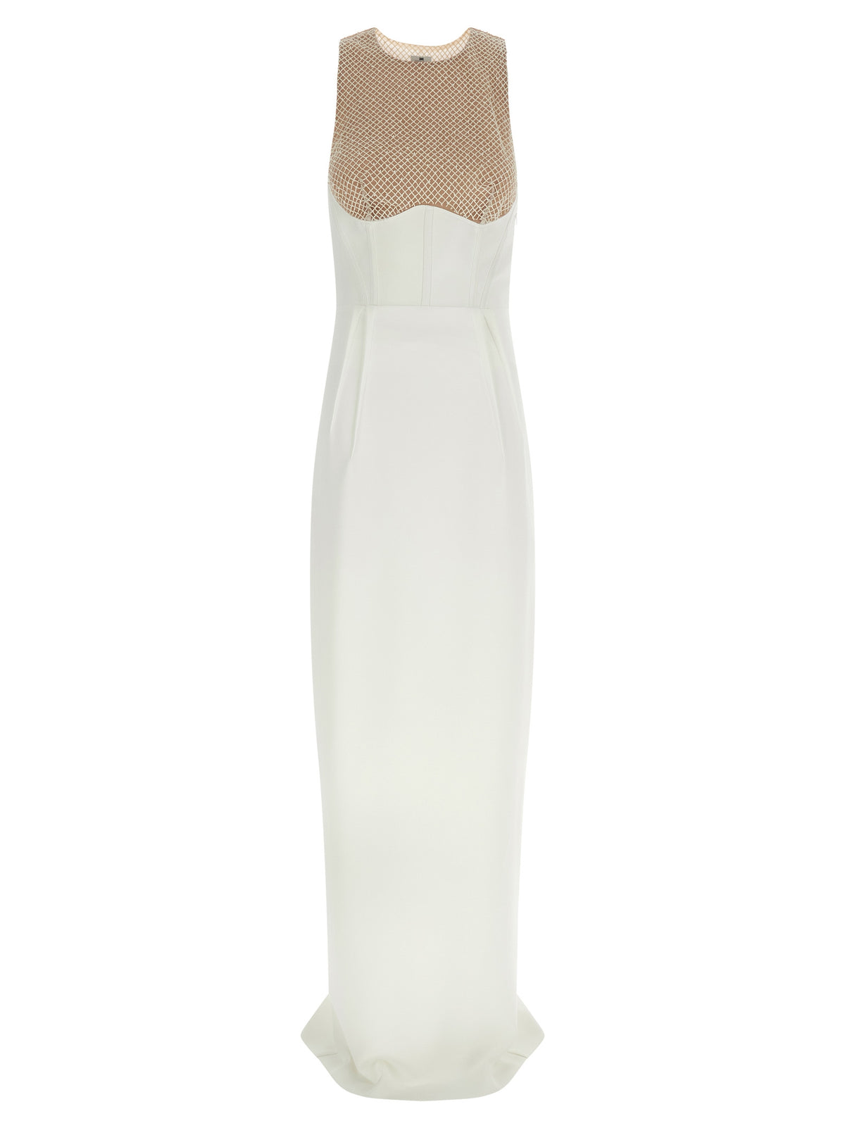 Elisabetta Franchi White Polyester Long Women's Dress