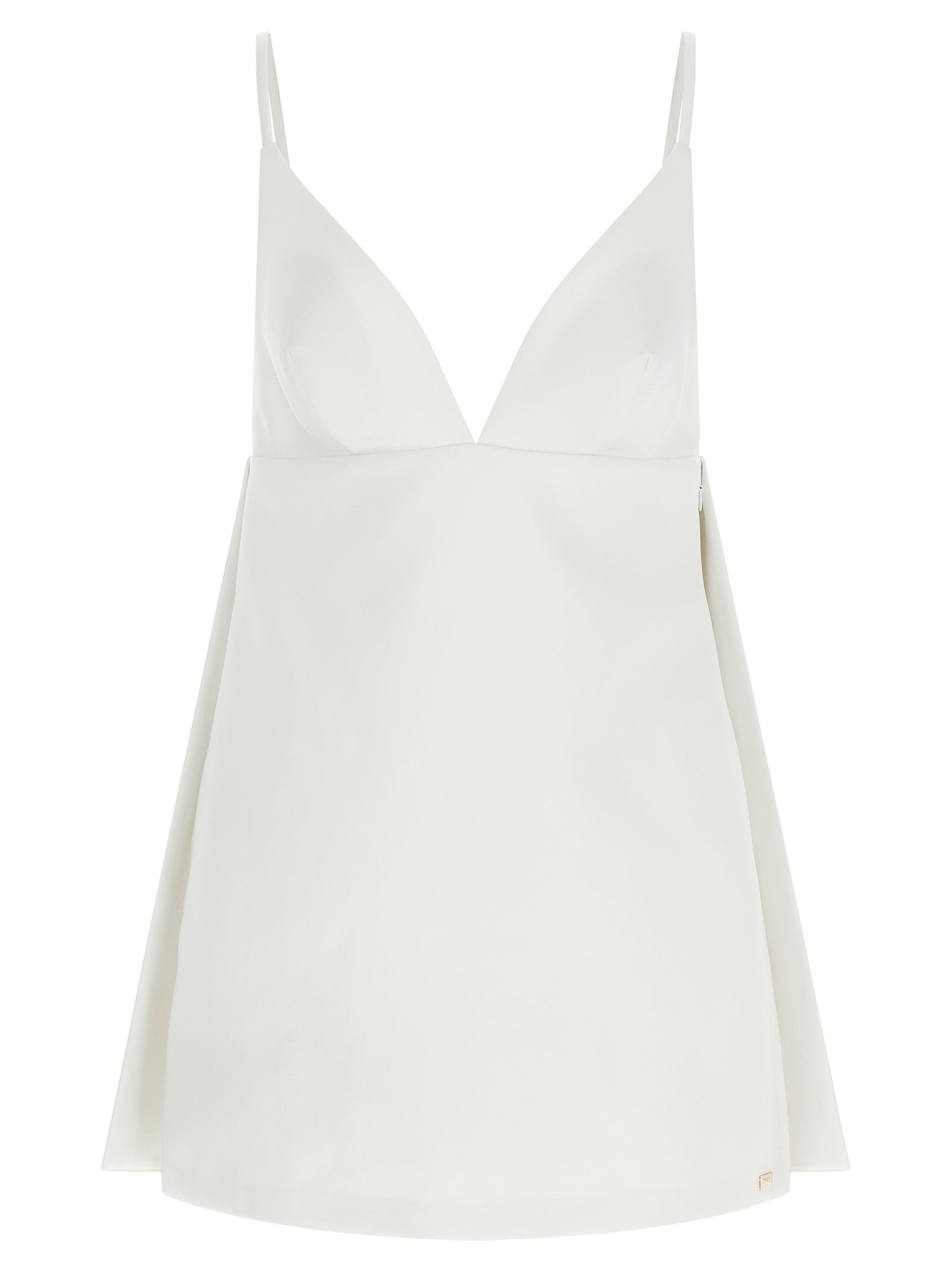 Elisabetta Franchi White Polyester Short Women's Dress