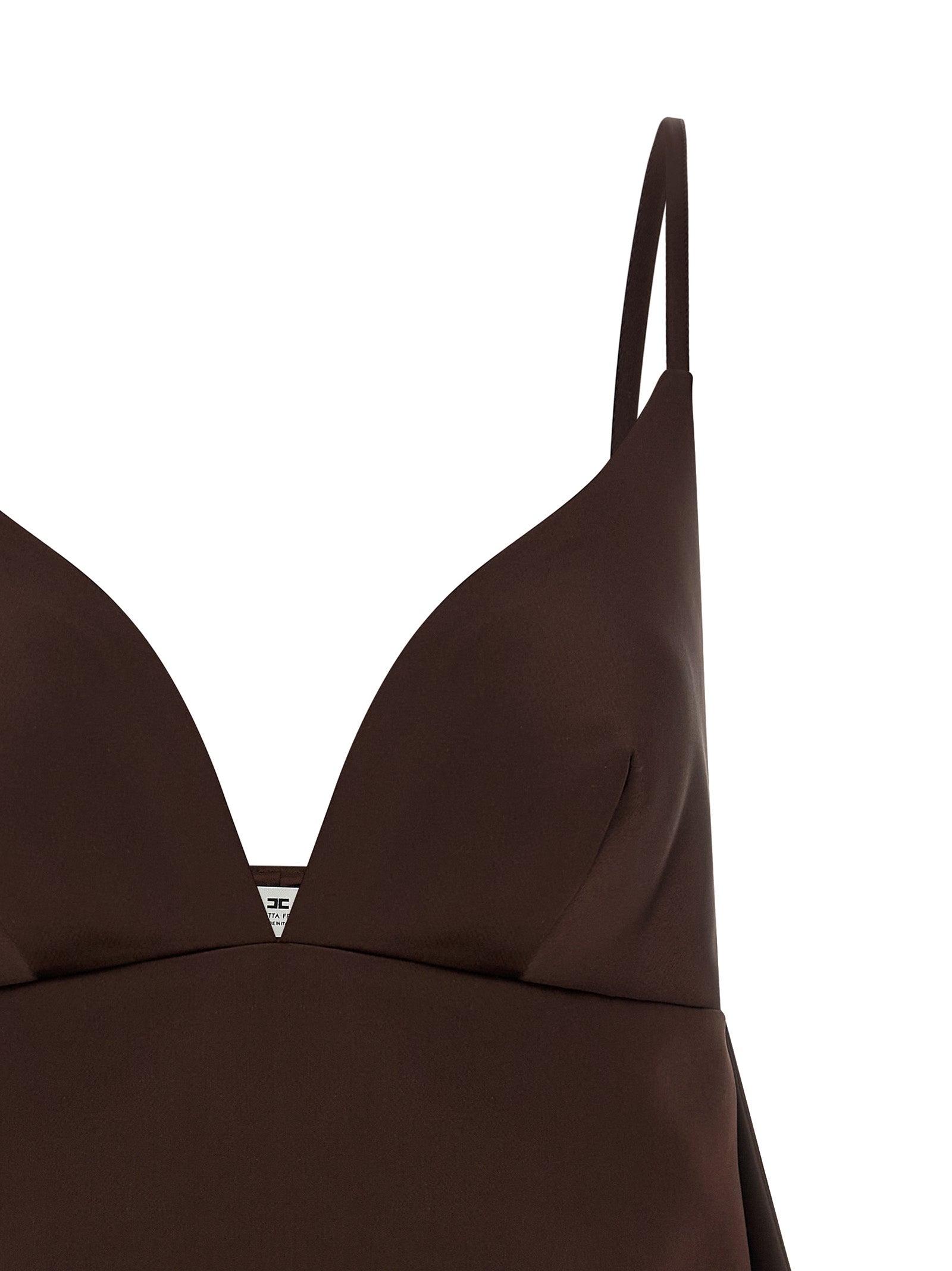 Elisabetta Franchi Brown Polyester Short Women's Dress