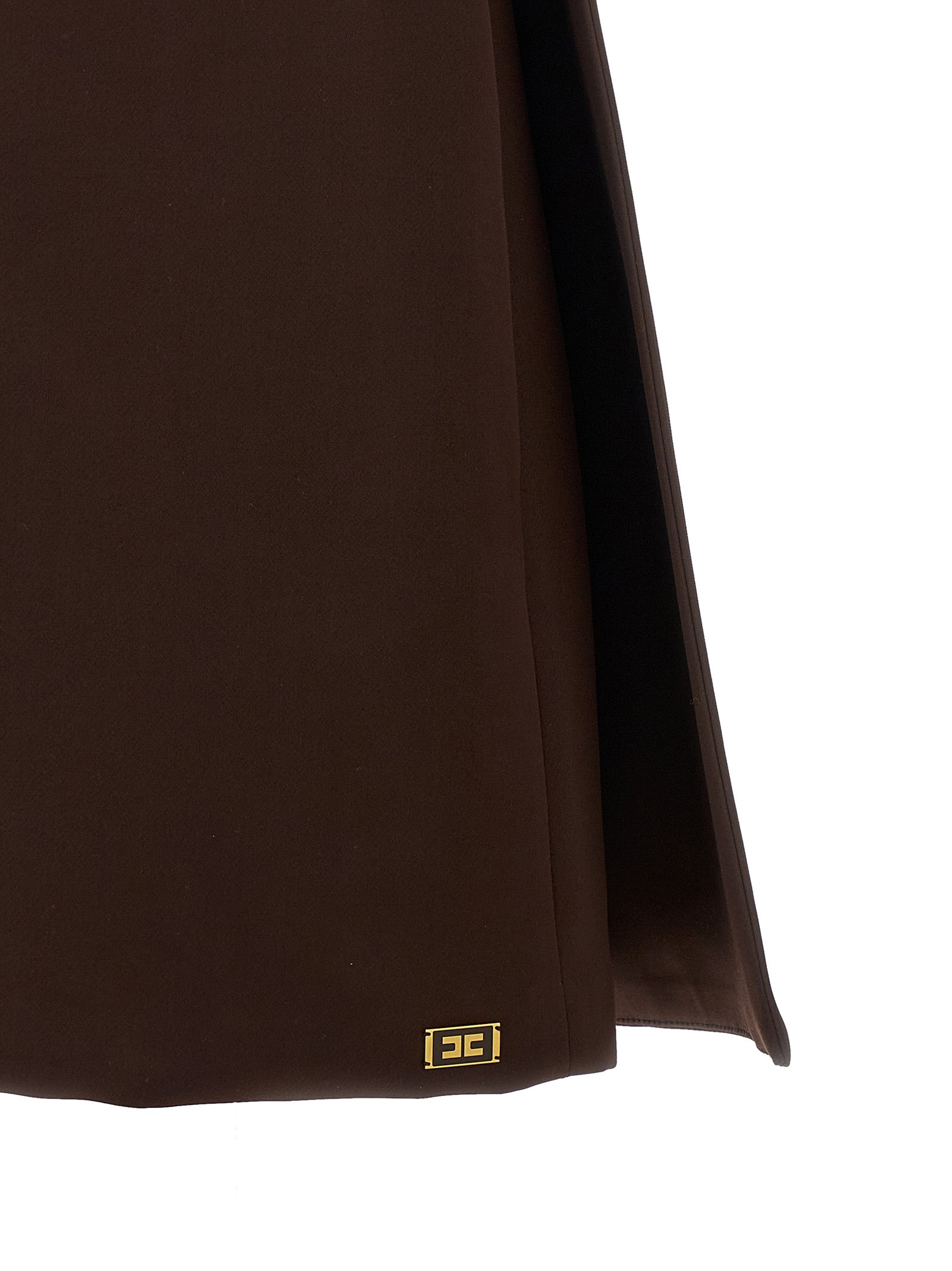 Elisabetta Franchi Brown Polyester Short Women's Dress