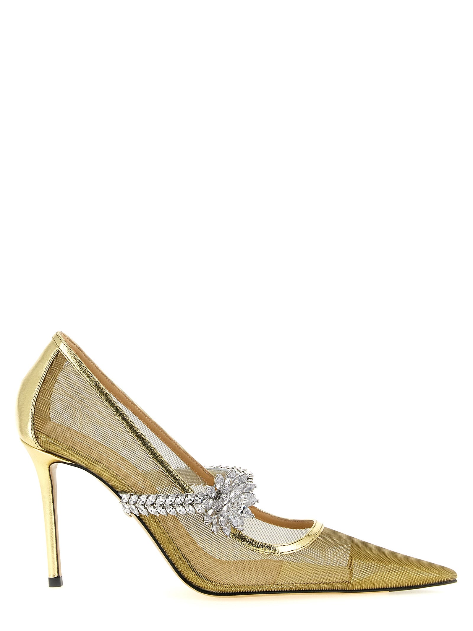 MACH & MACH Gold Polyamide High Heel Women's Pumps