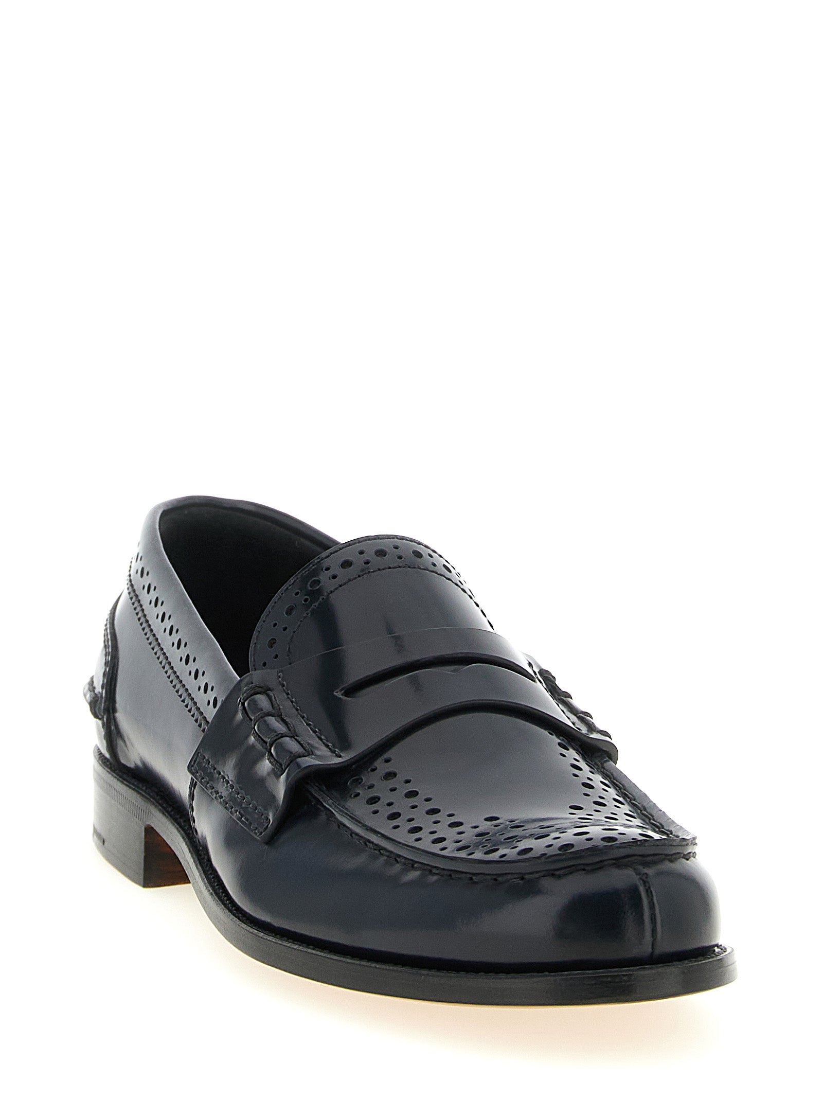 Church's Blue Calfskin Slip-On Women's Loafers