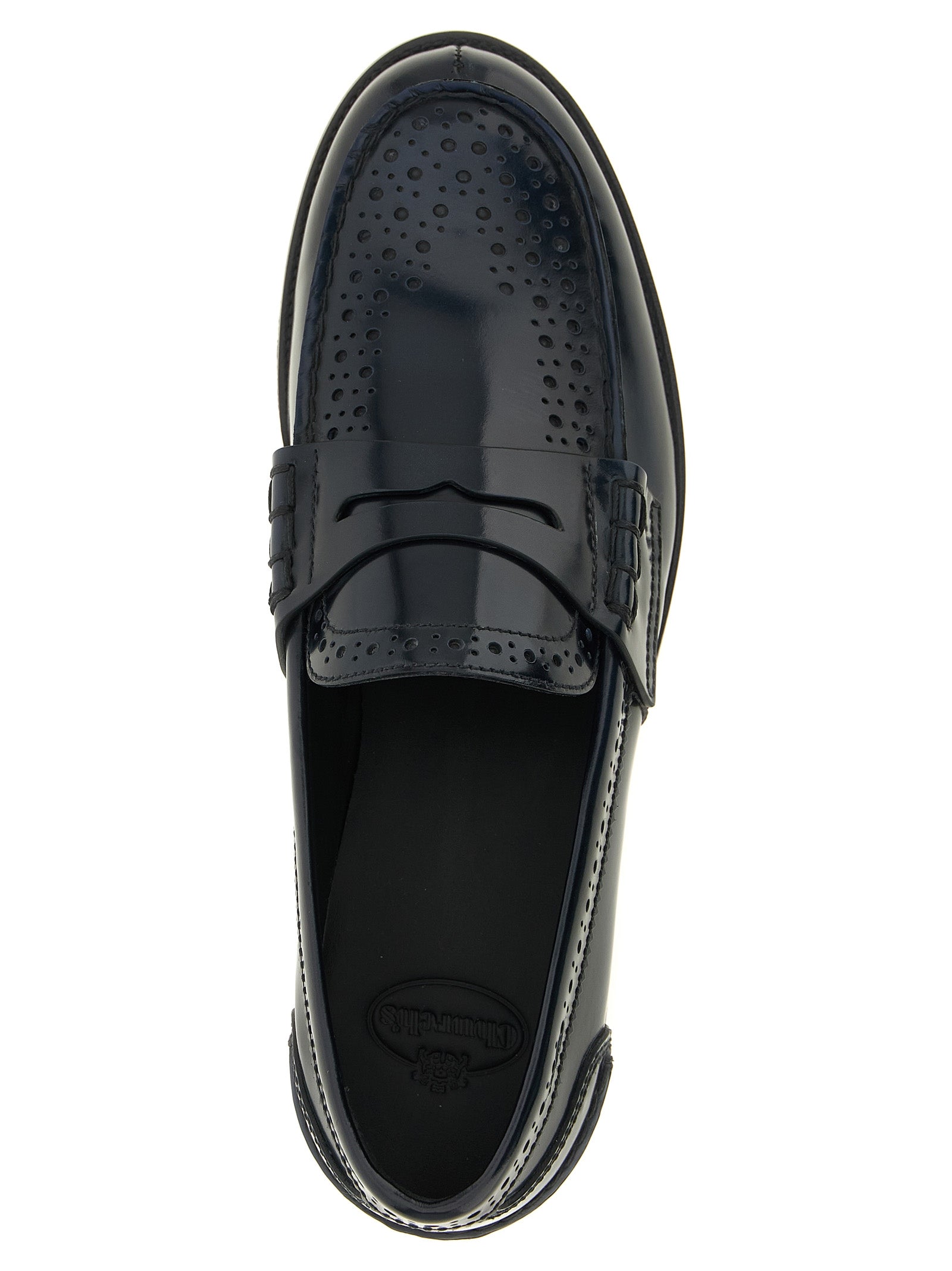 Church's Blue Calfskin Slip-On Women's Loafers