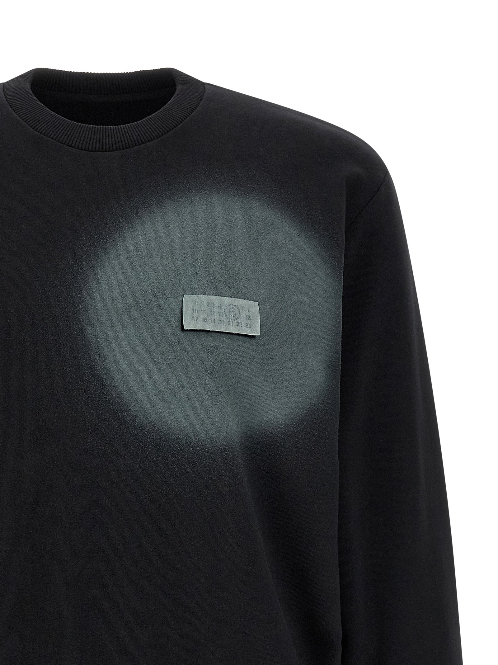 MM6 Maison Margiela Black Cotton Men's Sweatshirt