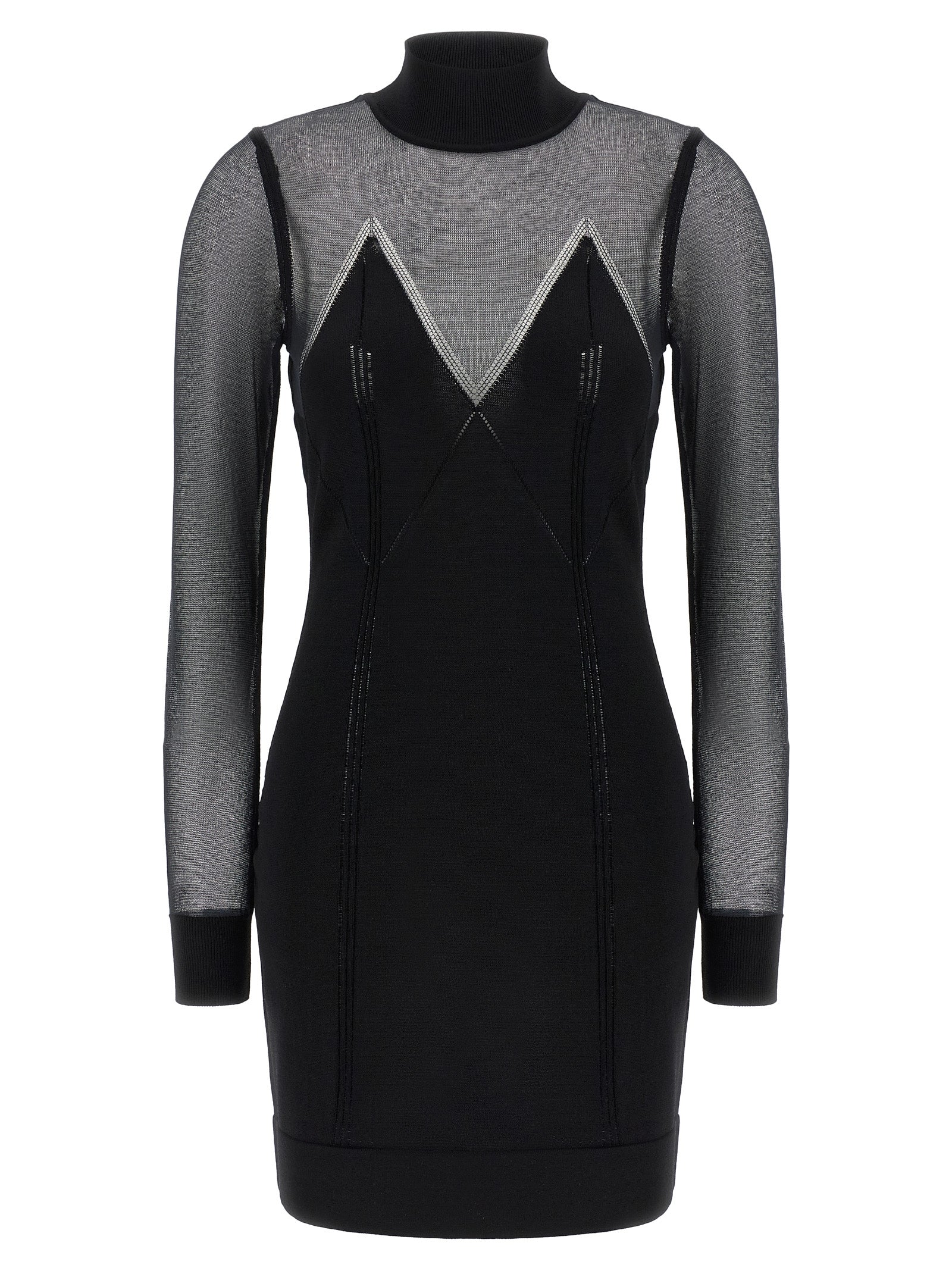 Elisabetta Franchi Black Viscose Short Women's Dress