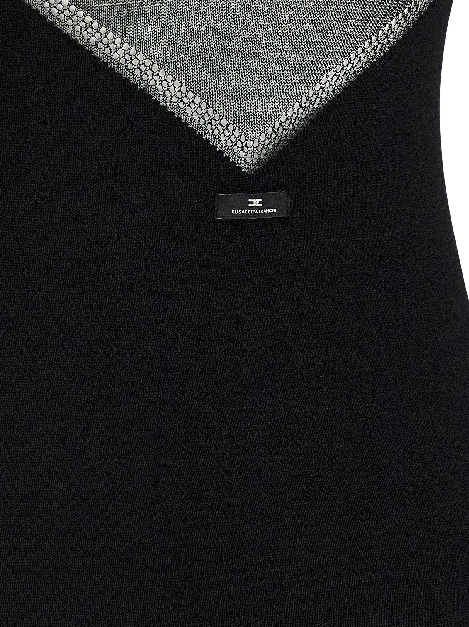 Elisabetta Franchi Black Viscose Short Women's Dress