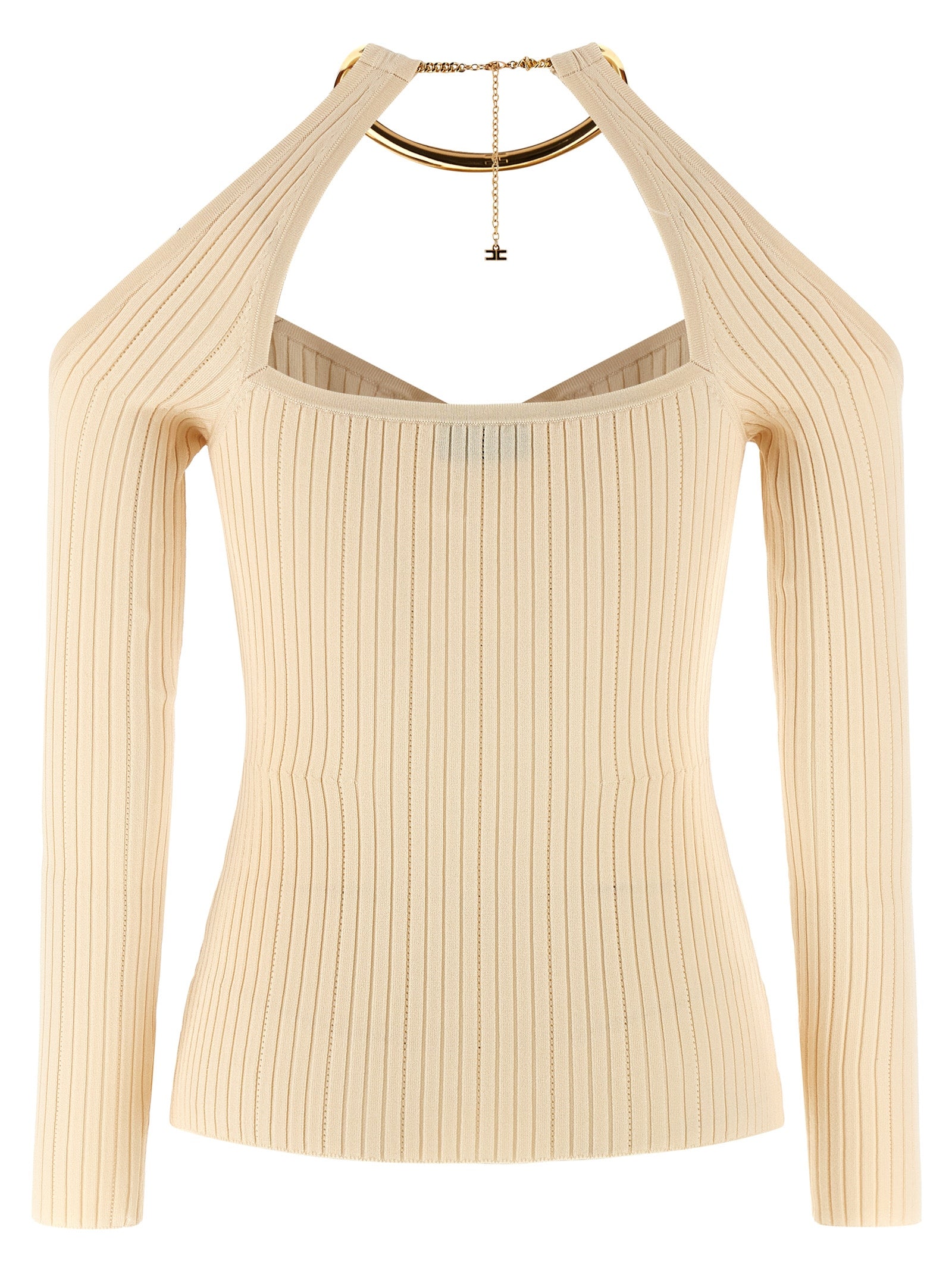 Elisabetta Franchi Beige Viscose Women's Cardigan