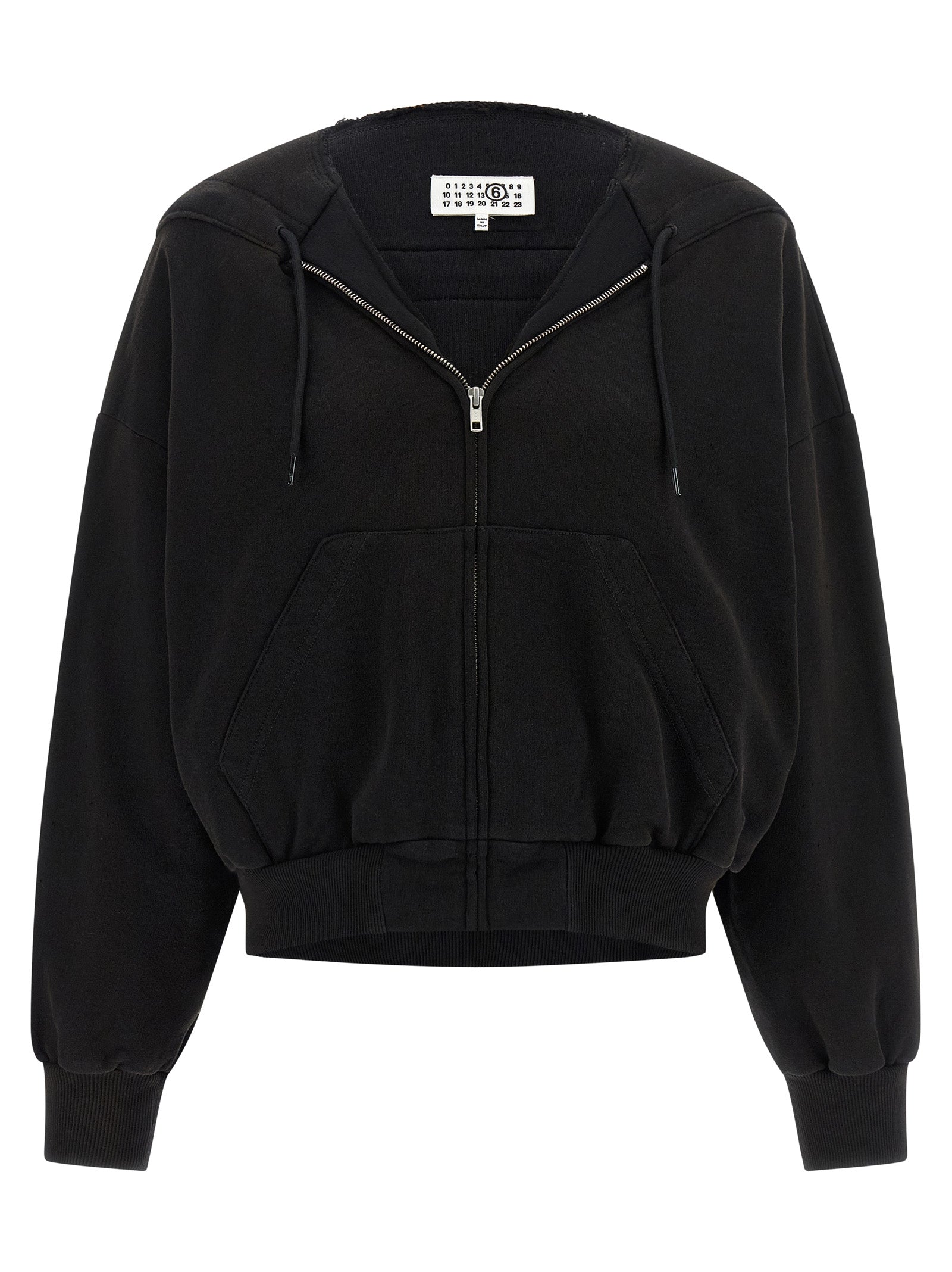 MM6 Maison Margiela Black Cotton Women's Sweatshirt