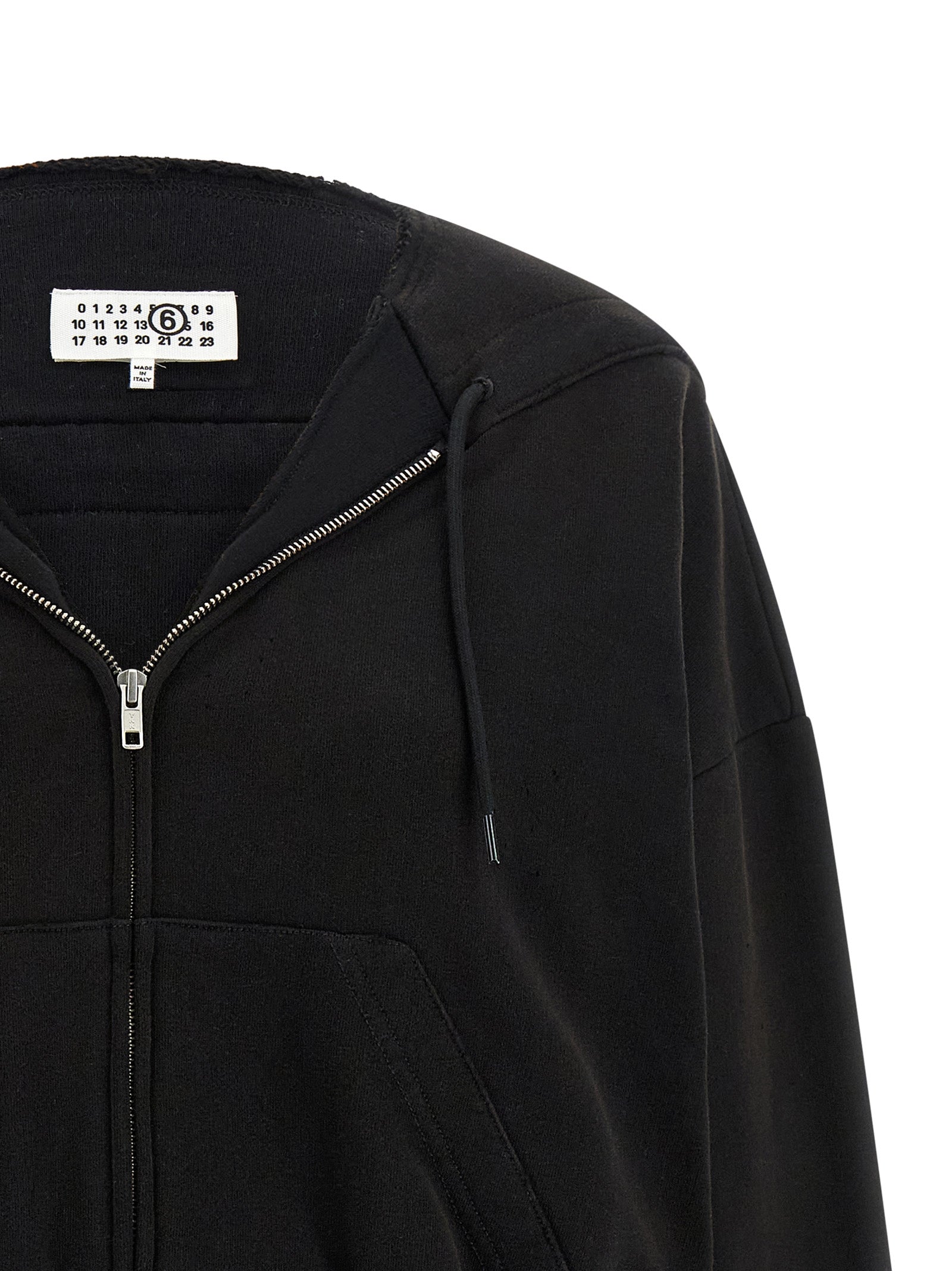 MM6 Maison Margiela Black Cotton Women's Sweatshirt