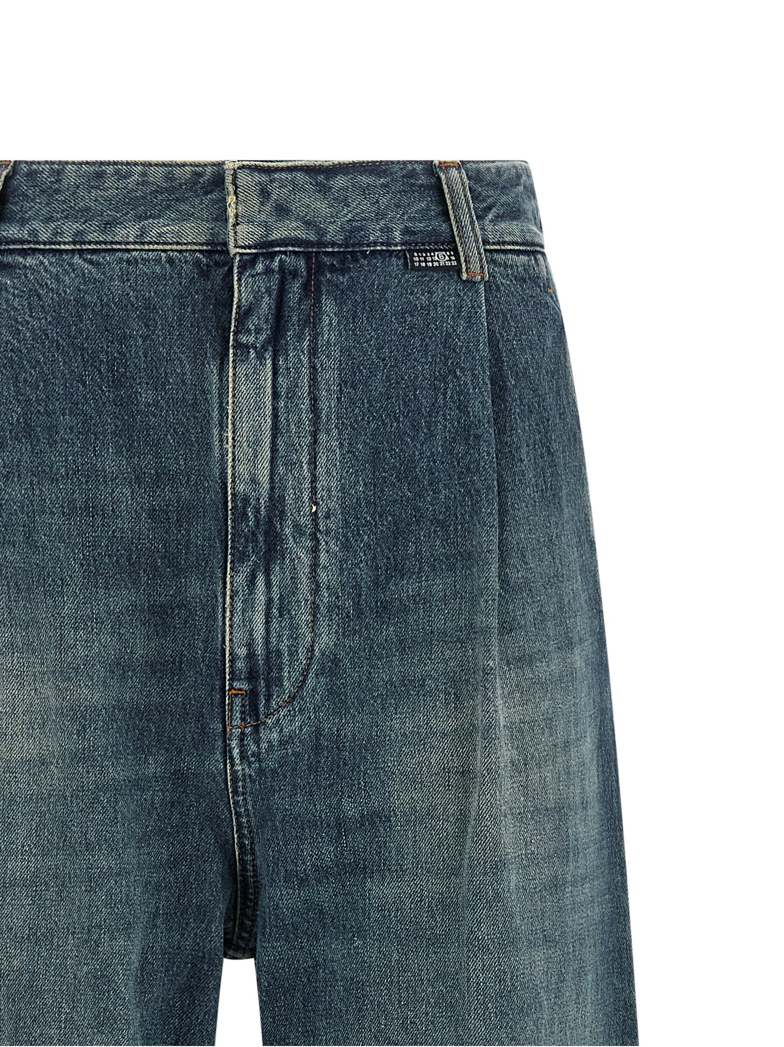 MM6 Maison Margiela Blue Cotton Jeans Women's Denim
