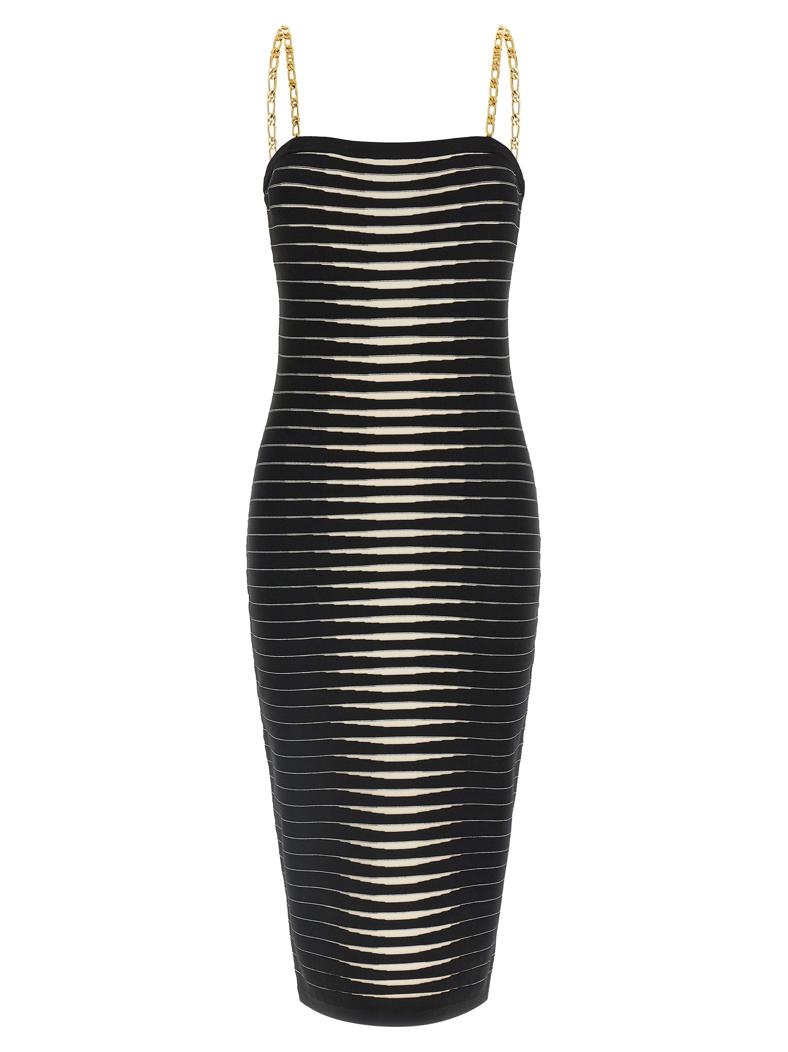 Elisabetta Franchi Bicolor Viscose Midi Women's Dress