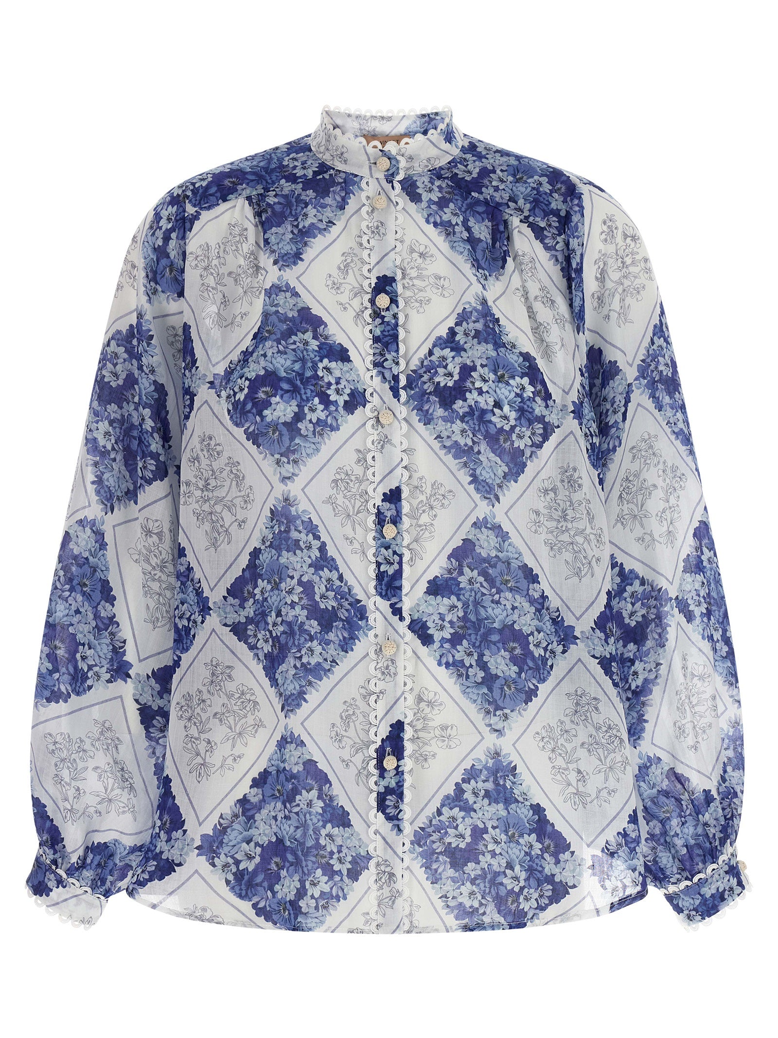 Twinset Blue Stingray Leather / Ray Skin Women's Blouse