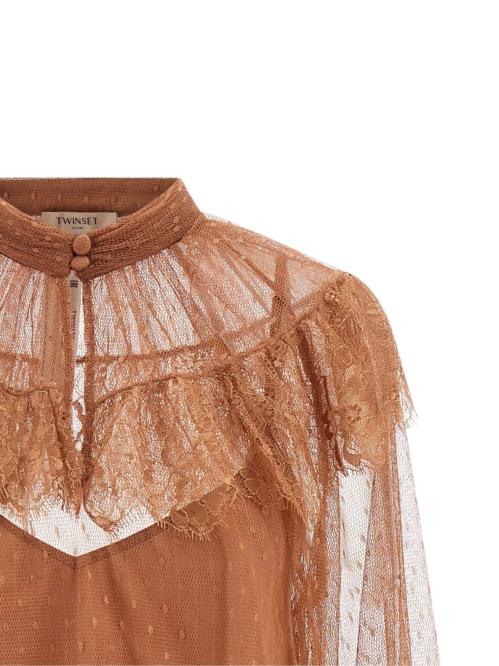Twinset Brown Polyester Women's Blouse