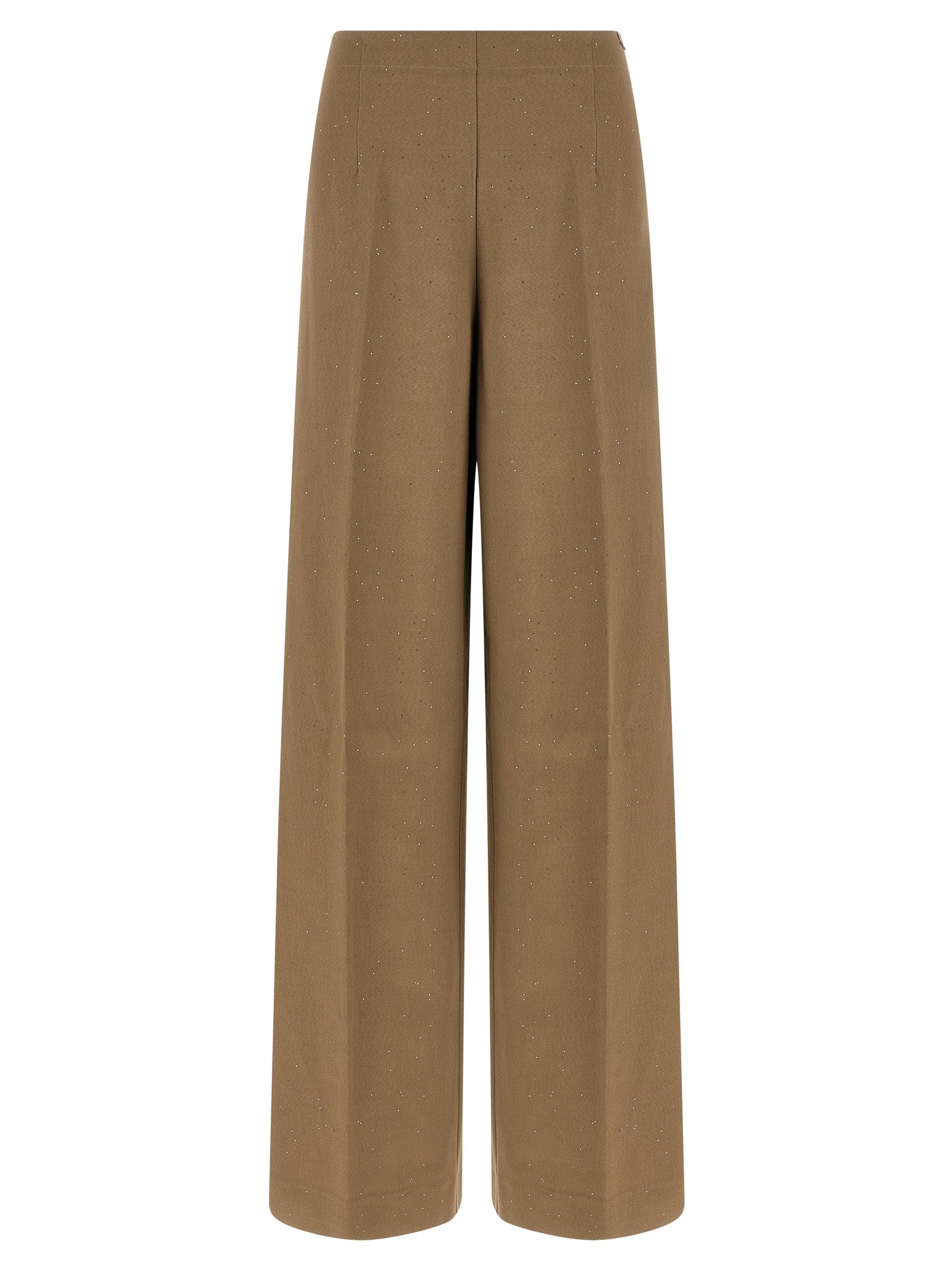 Herno Brown Viscose Casual Women's Pants