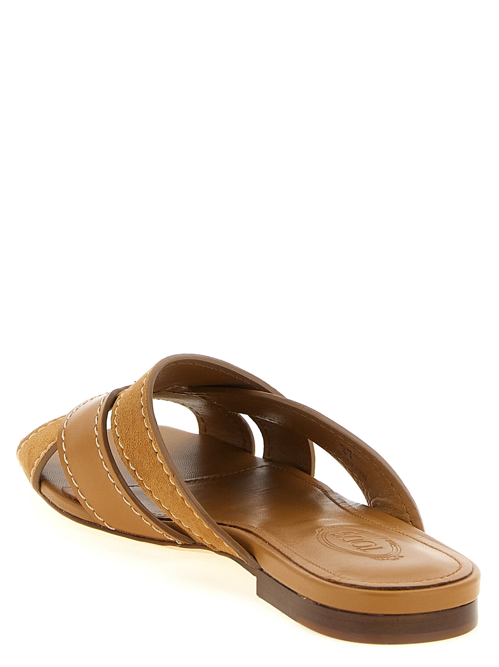 Tod's Beige Calfskin Women's Slides