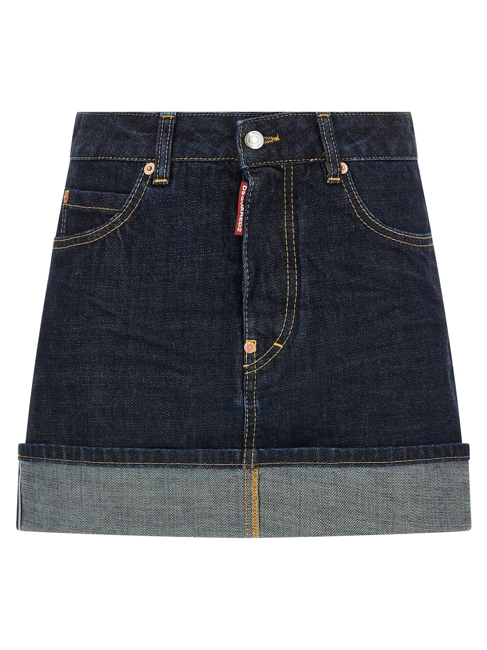 Dsquared² Blue Cotton Long Women's Skirt