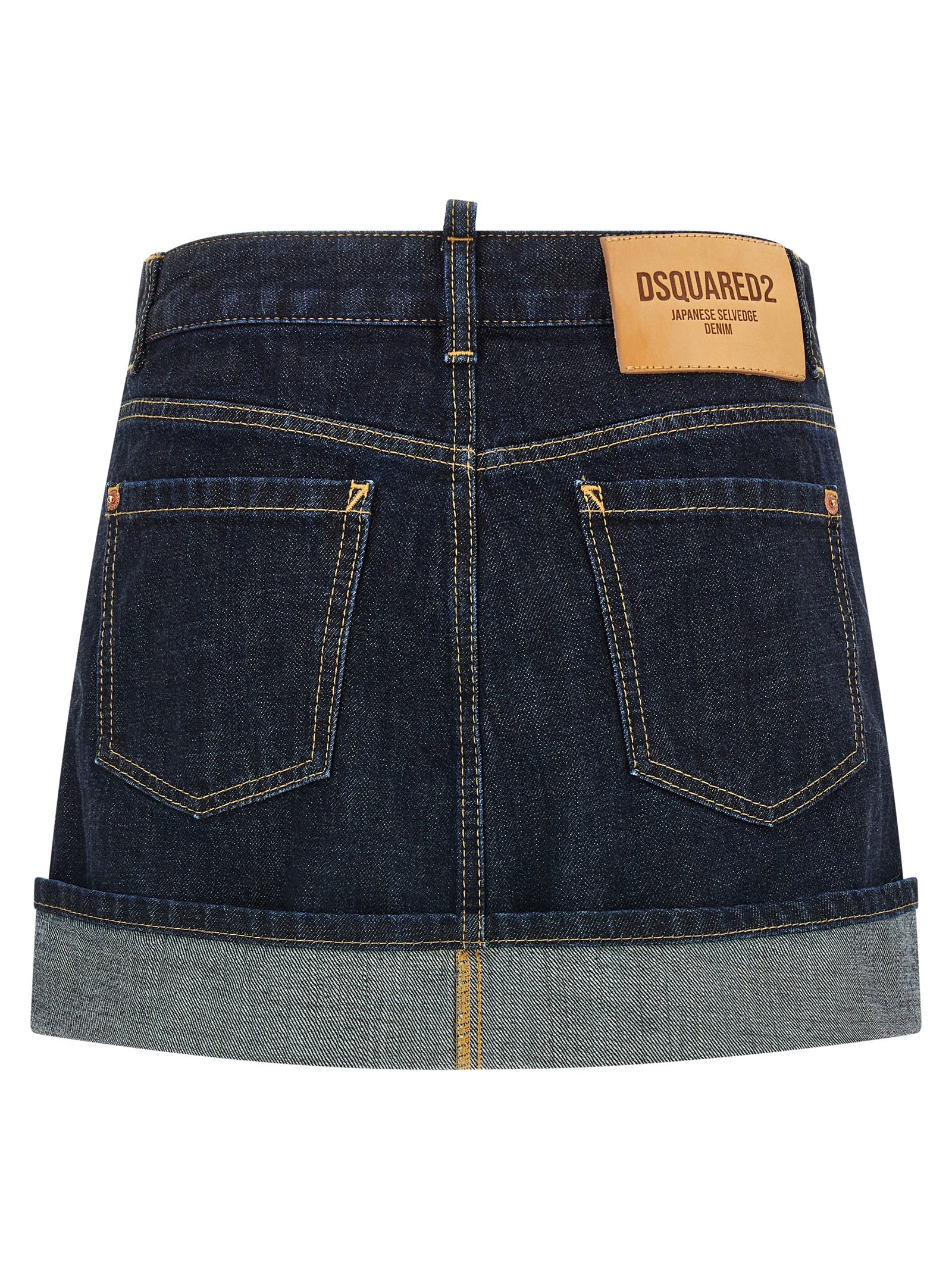 Dsquared² Blue Cotton Long Women's Skirt