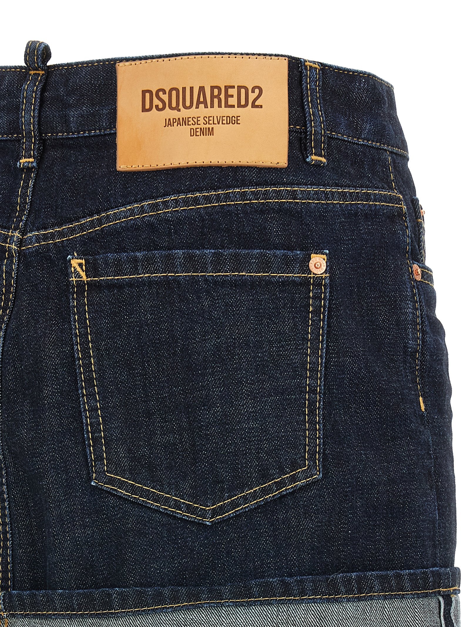 Dsquared² Blue Cotton Long Women's Skirt