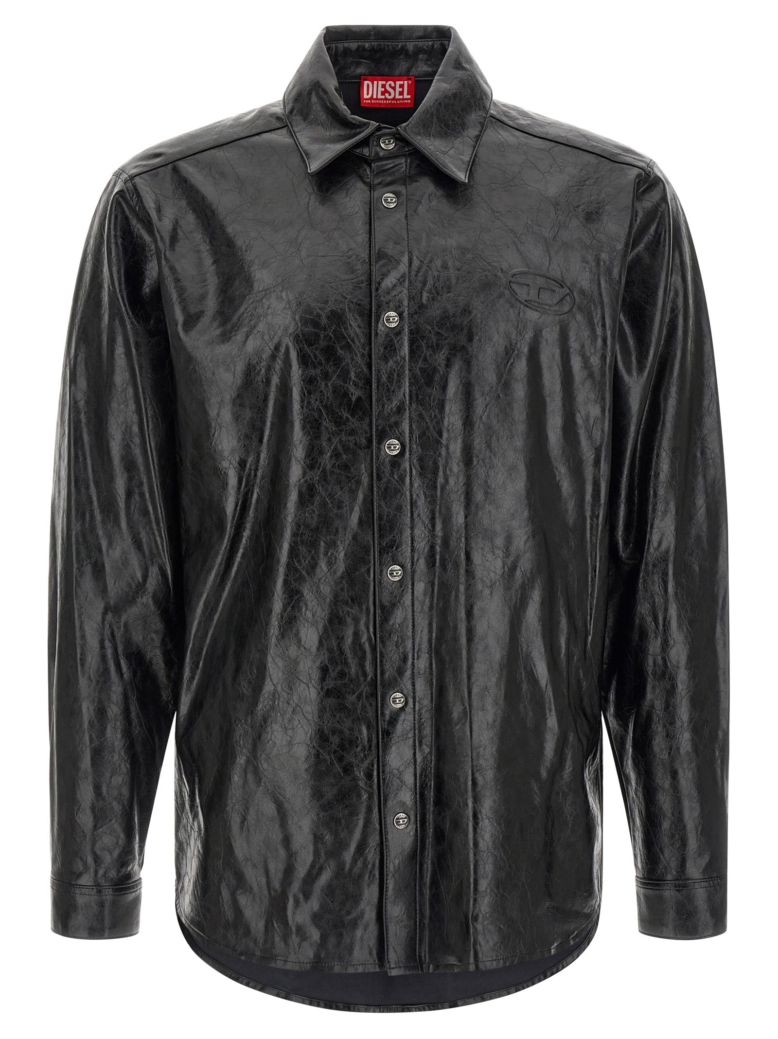 Diesel Black Viscose Men's Blouse