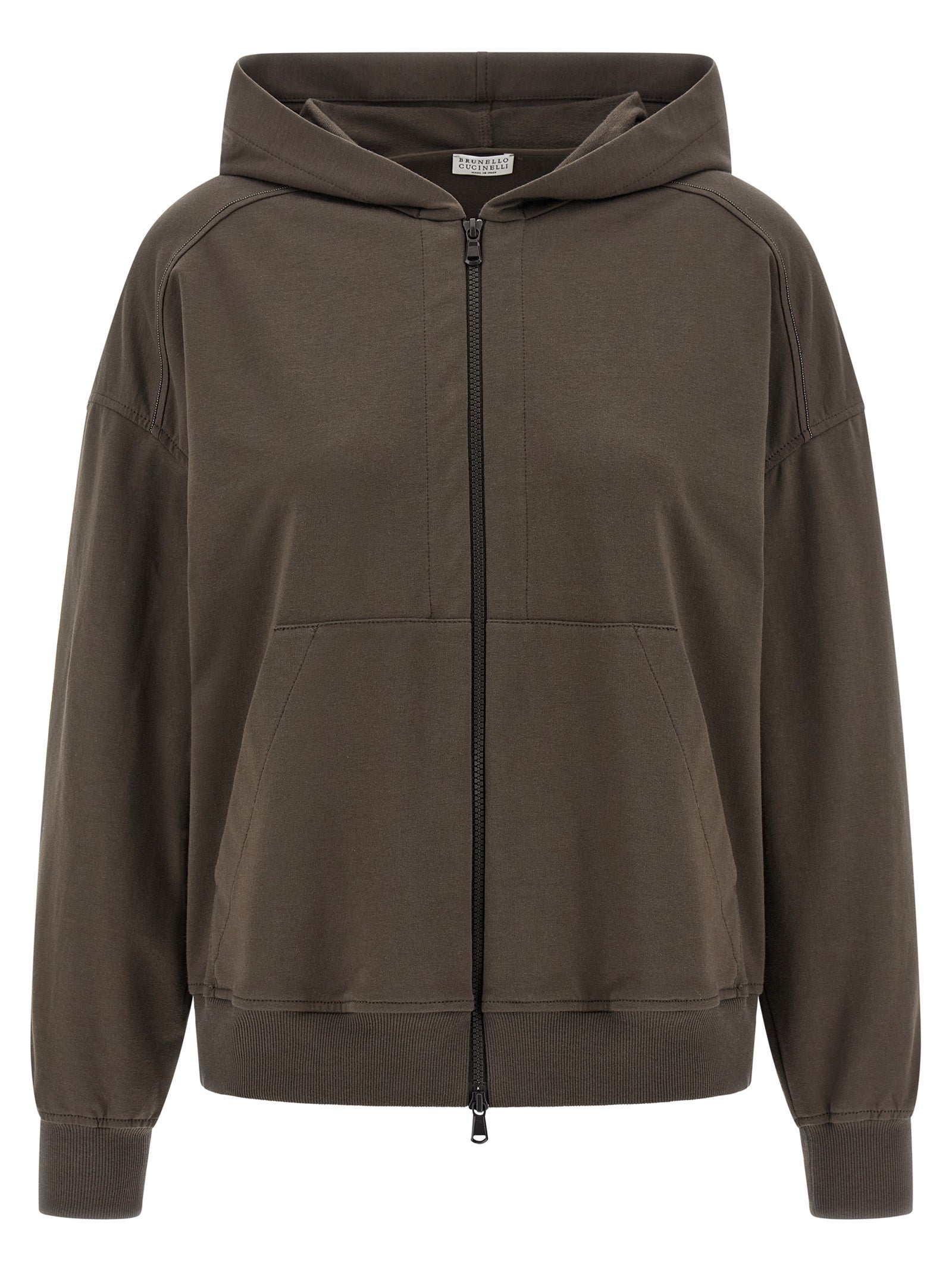 Brunello Cucinelli Brown Cotton Women's Hoodie