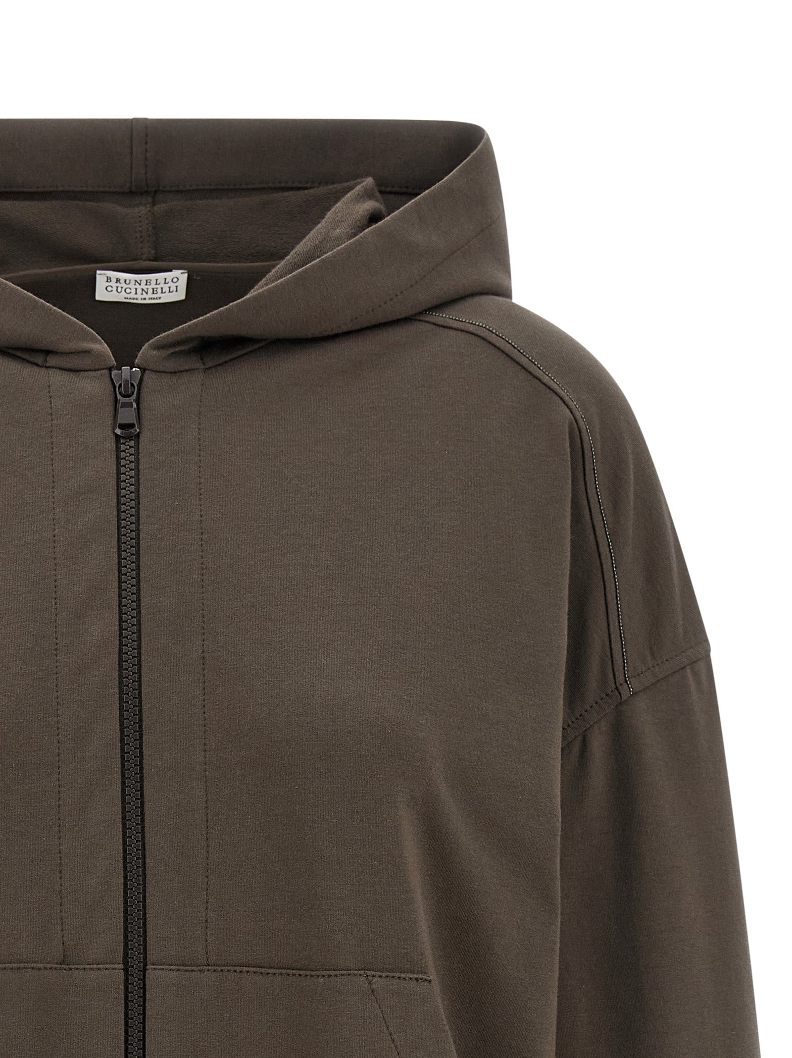 Brunello Cucinelli Brown Cotton Women's Hoodie