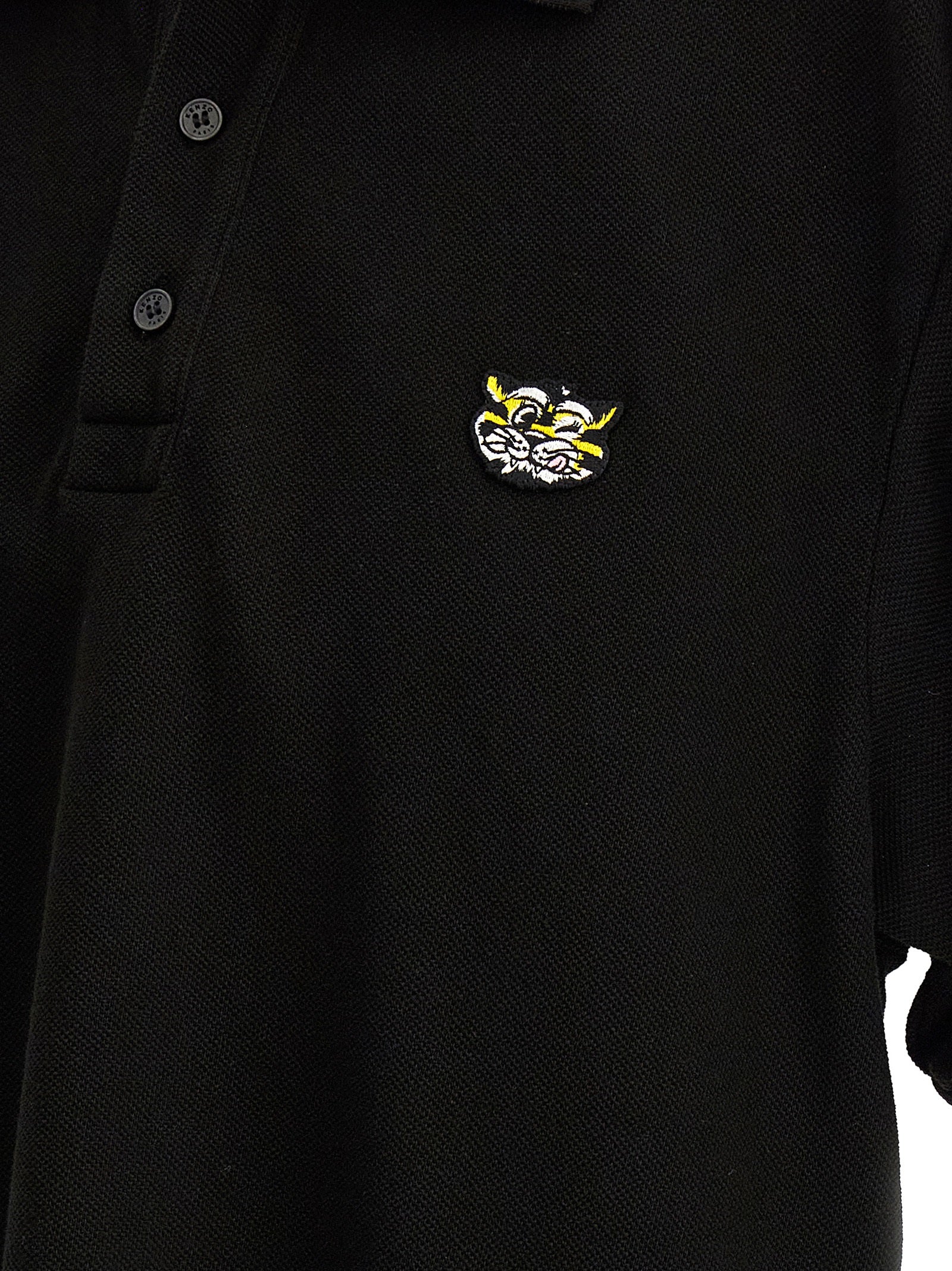 Kenzo Black Cotton Polo Men's Shirt