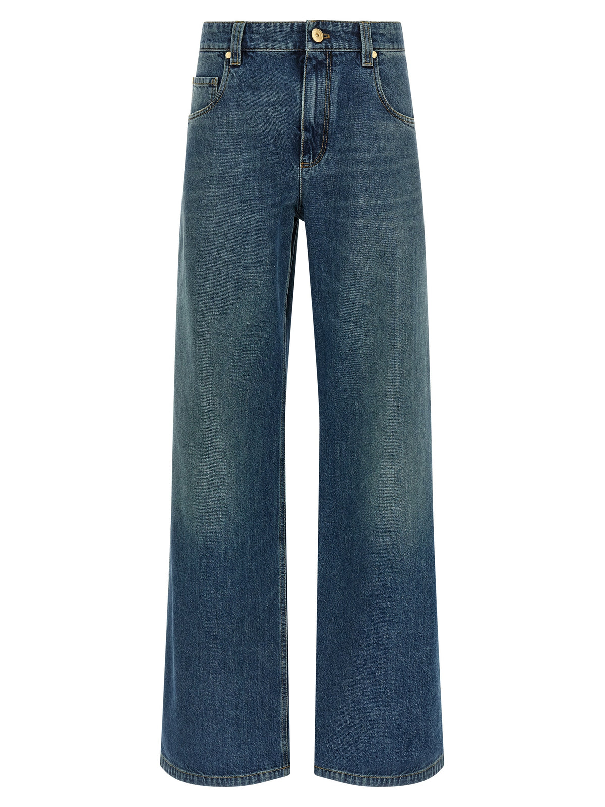 Brunello Cucinelli Blue Cotton Jeans Women's Denim