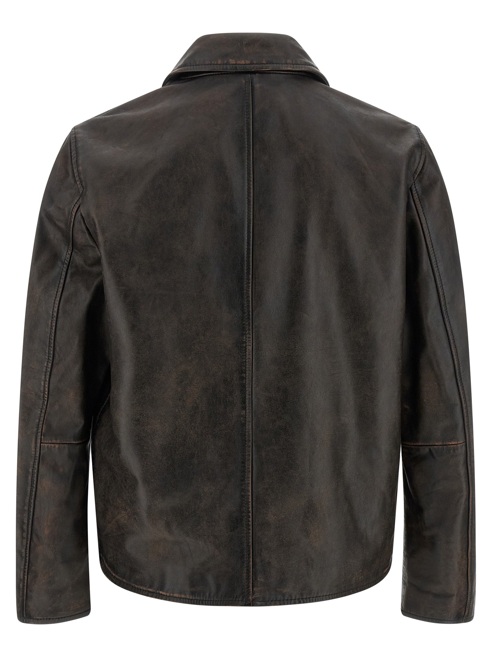 Diesel Brown Cowhide Leather Men's Jacket