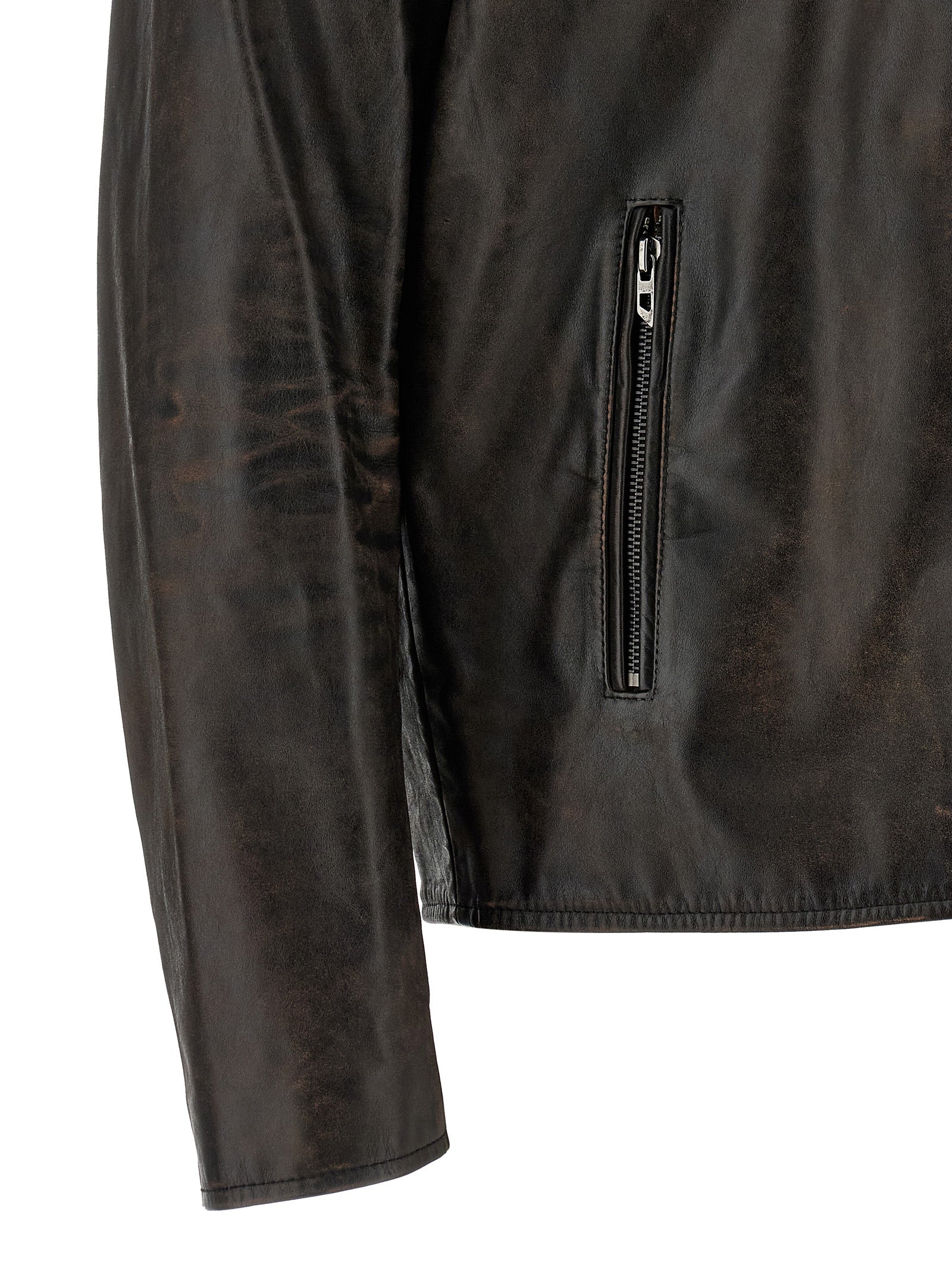 Diesel Brown Cowhide Leather Men's Jacket