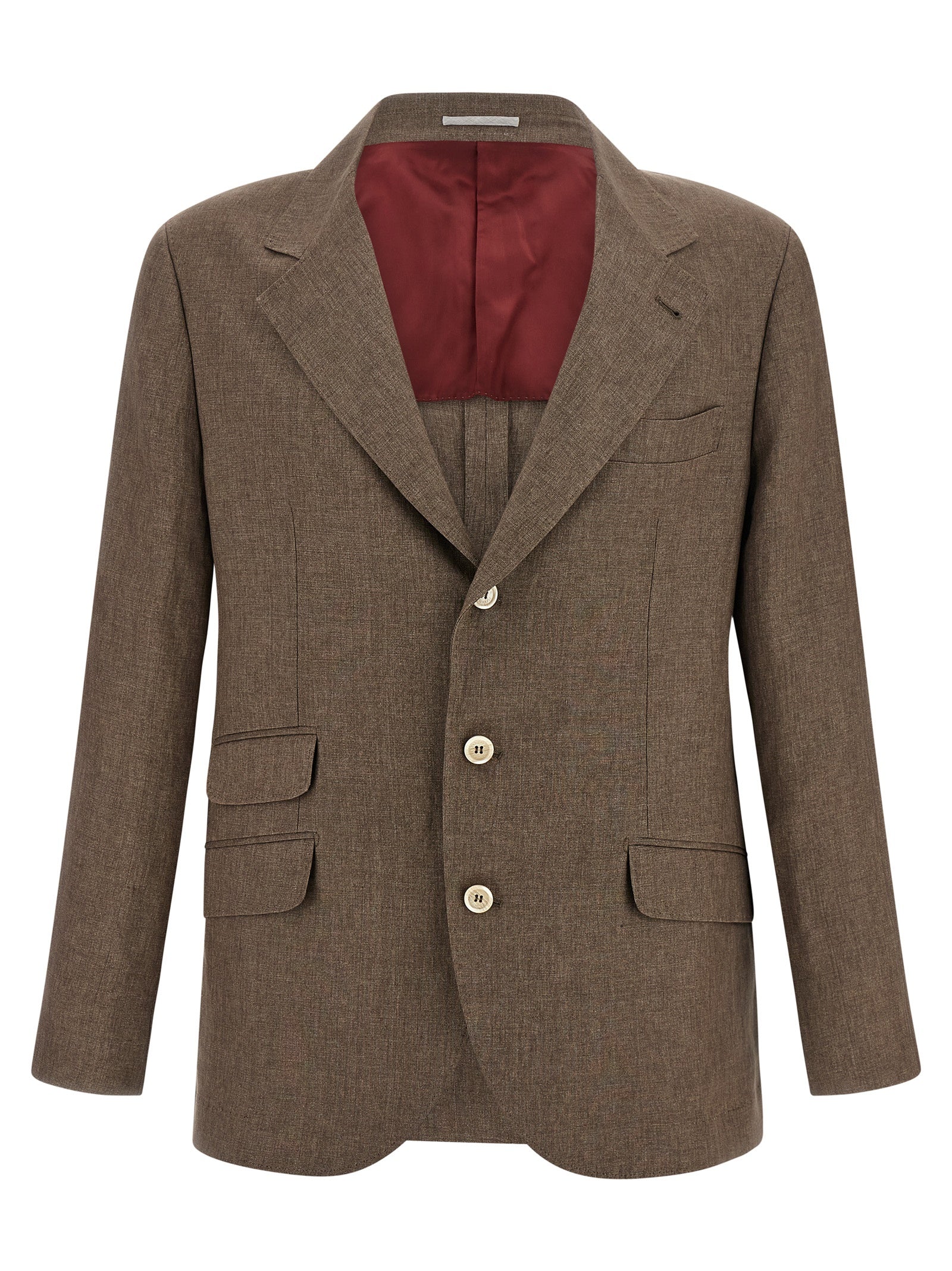 Brunello Cucinelli Brown Linen Men's Blazer
