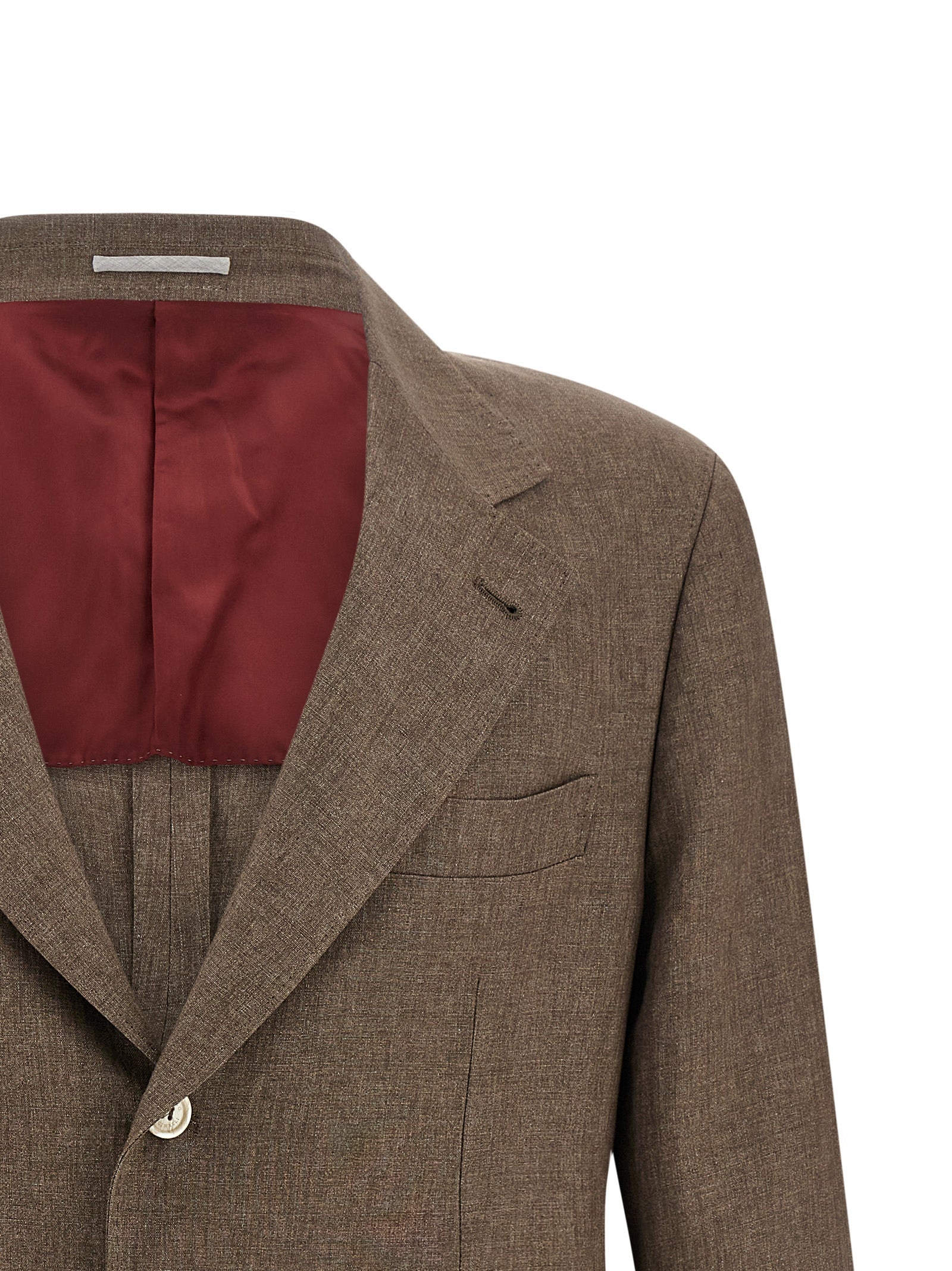 Brunello Cucinelli Brown Linen Men's Blazer